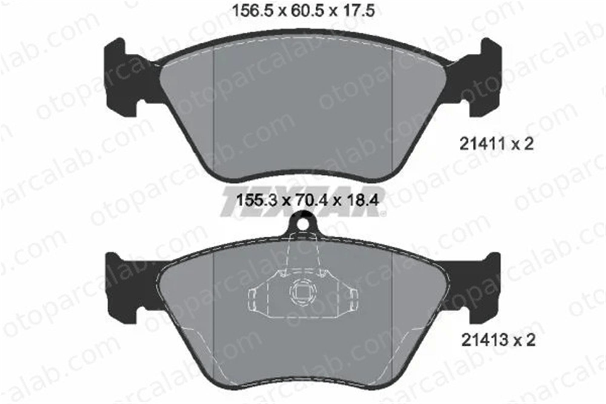 TEXTAR 2141101 Fren Disk Balata Ön SAAB 900 II Coupe 900 II Cabrio 1605003 1605855
