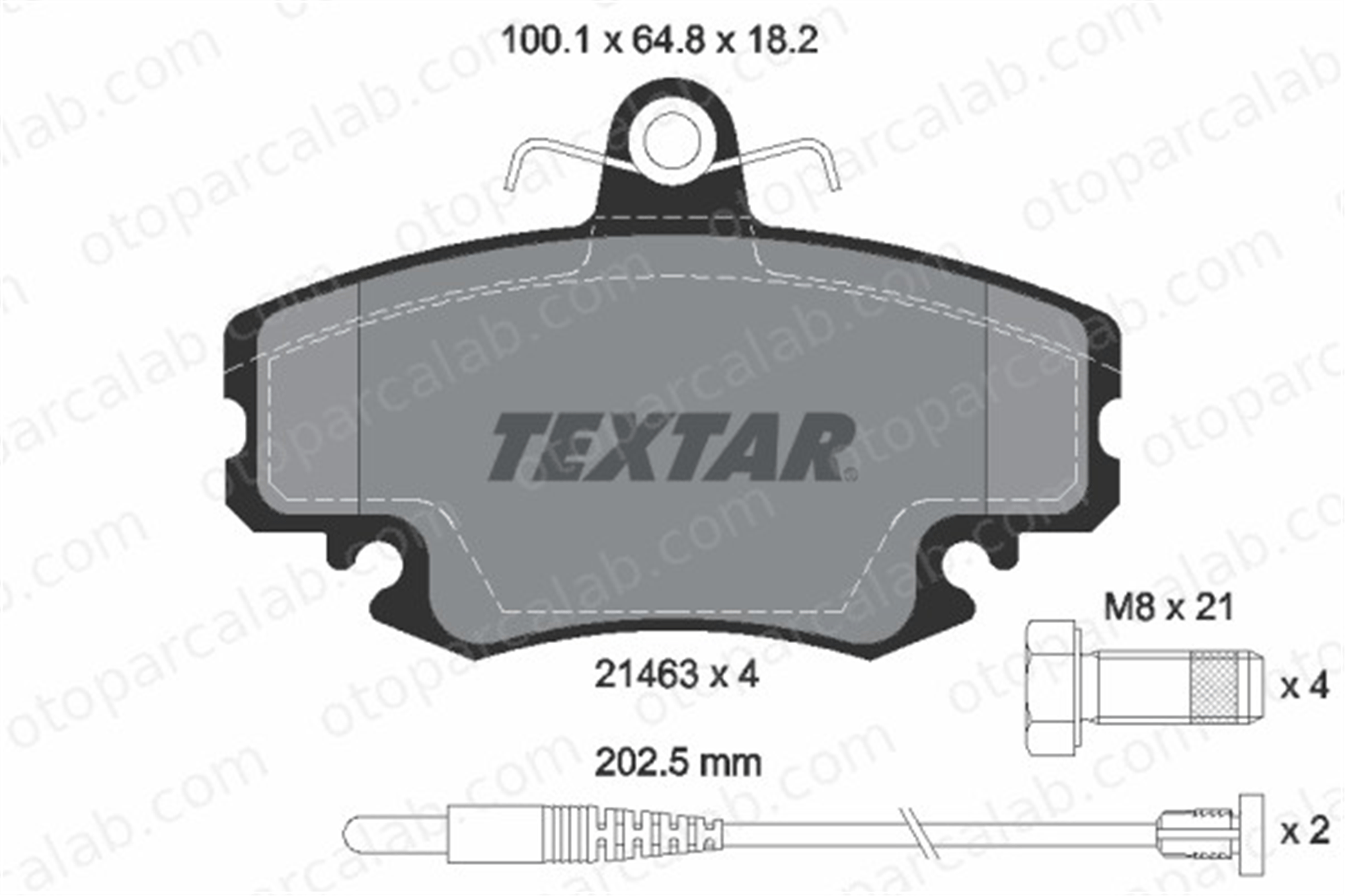 TEXTAR 2146304 Fren Disk Balata Ön RENAULT CLIO II RAPID Kasa/büyük limuzin 410602192R 6000008126