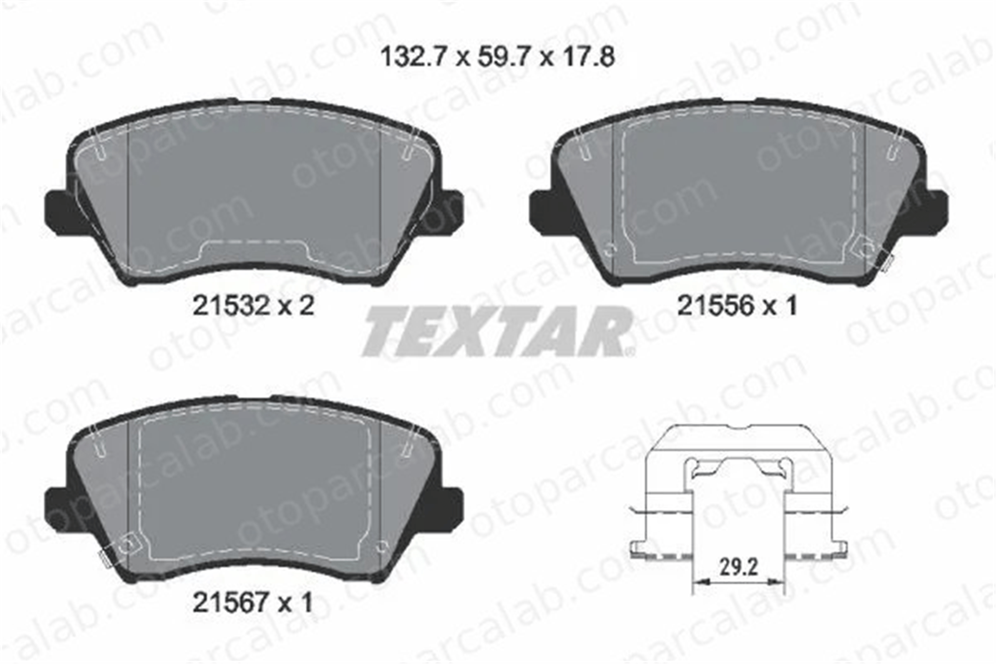TEXTAR 2153201 Fren Disk Balata Ön HYUNDAI i30 i30 Station wagon 2153201 58101A5A30