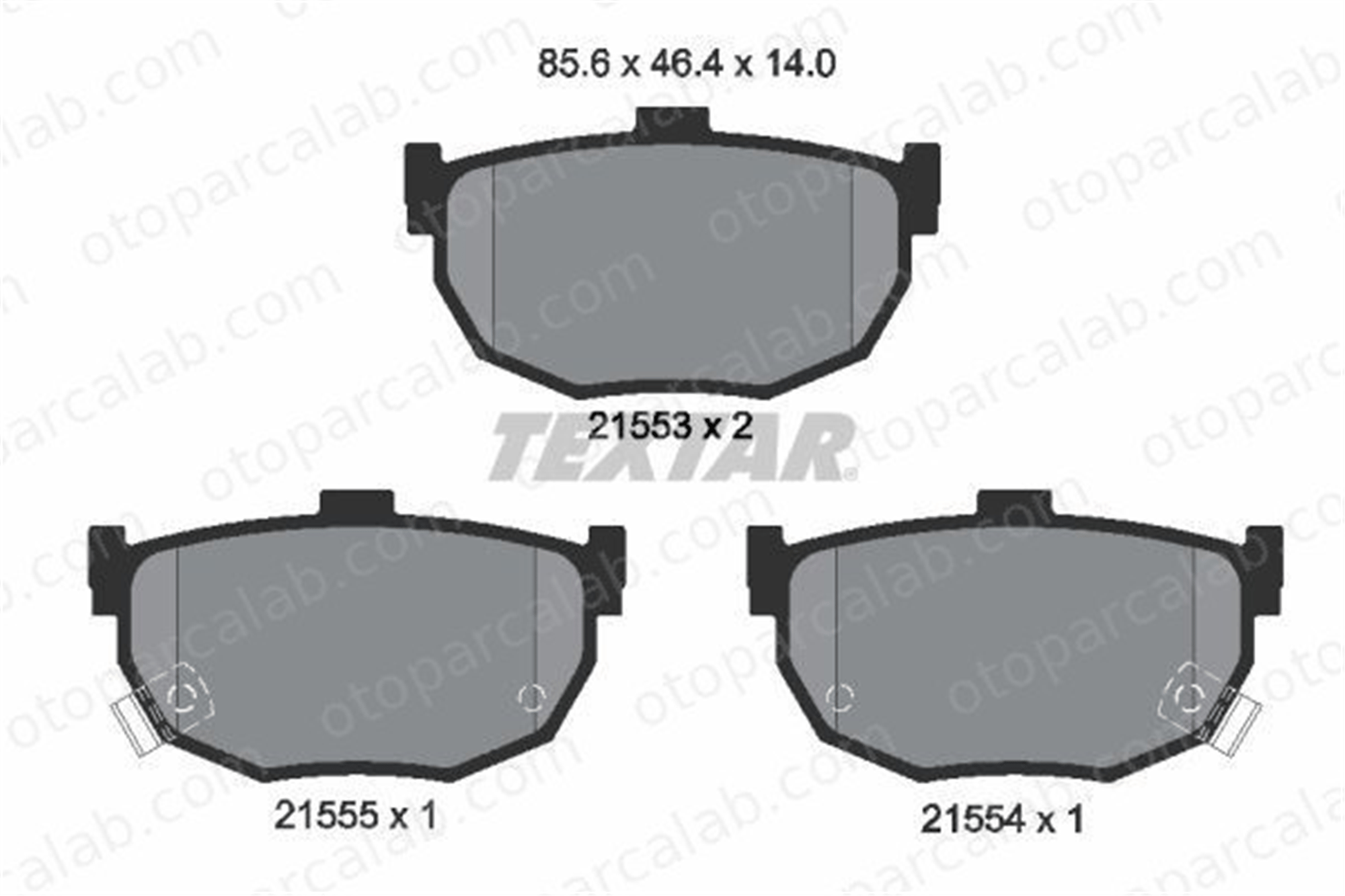 TEXTAR 2155301 Fren Disk Balata Ön HYUNDAI ELANTRA III Sedan COUPE II 2155301 583022CA00