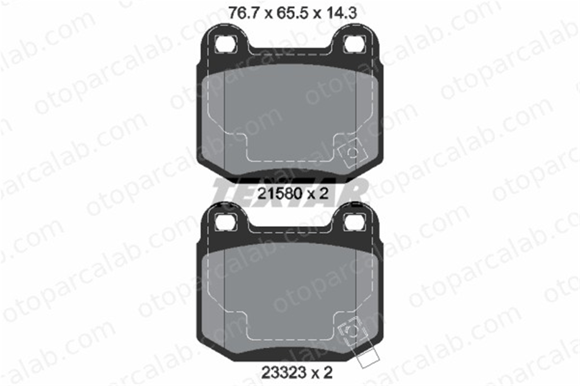 TEXTAR 2158001 Fren Disk Balata Ön veya Arka MITSUBISHI LANCER VII SUBARU IMPREZA Sedan SU00307219 370230042