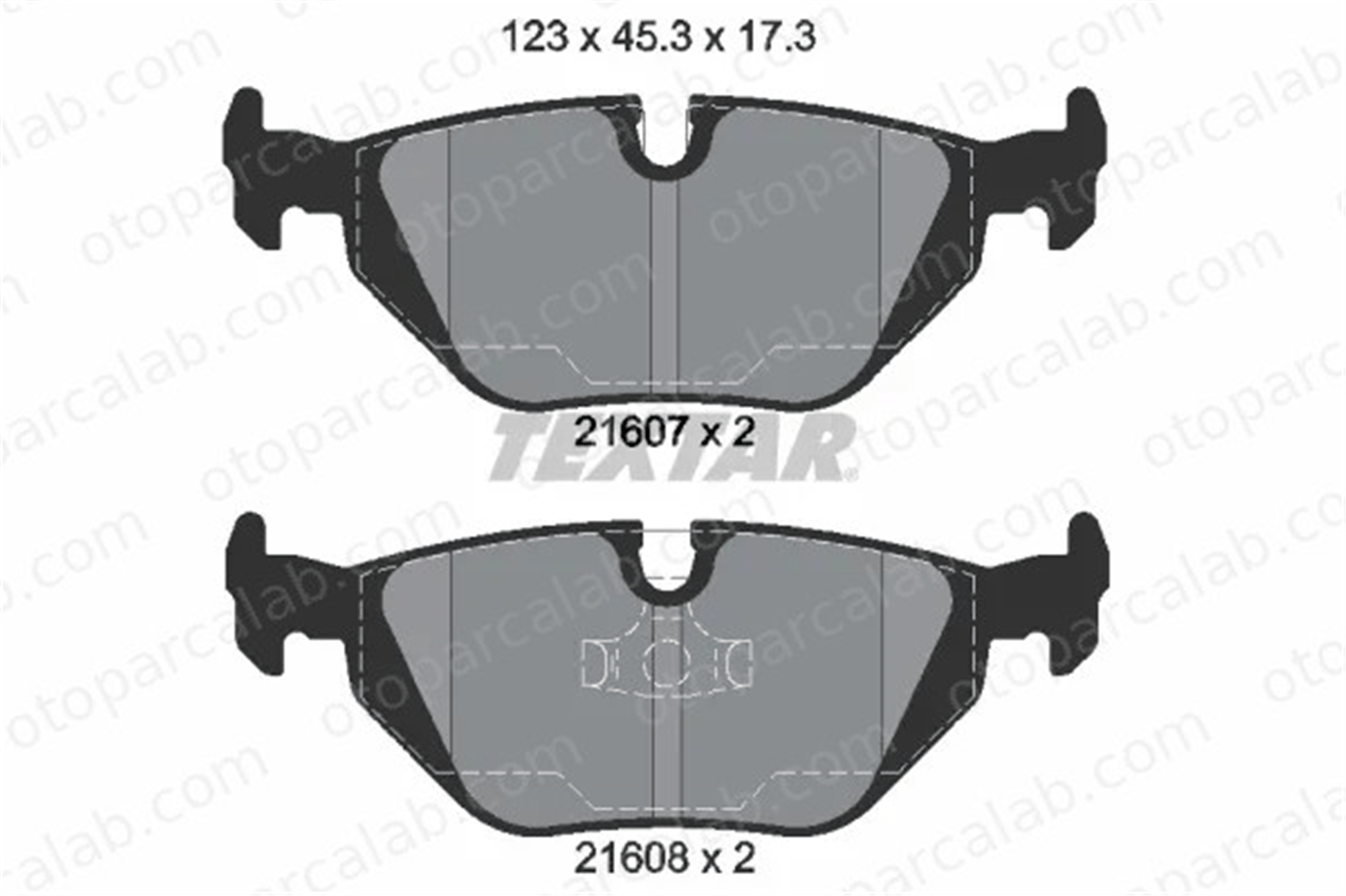 TEXTAR 2160702 Fren Disk Balata Arka BMW 3 Z3 Roadster 34216761238 1160340