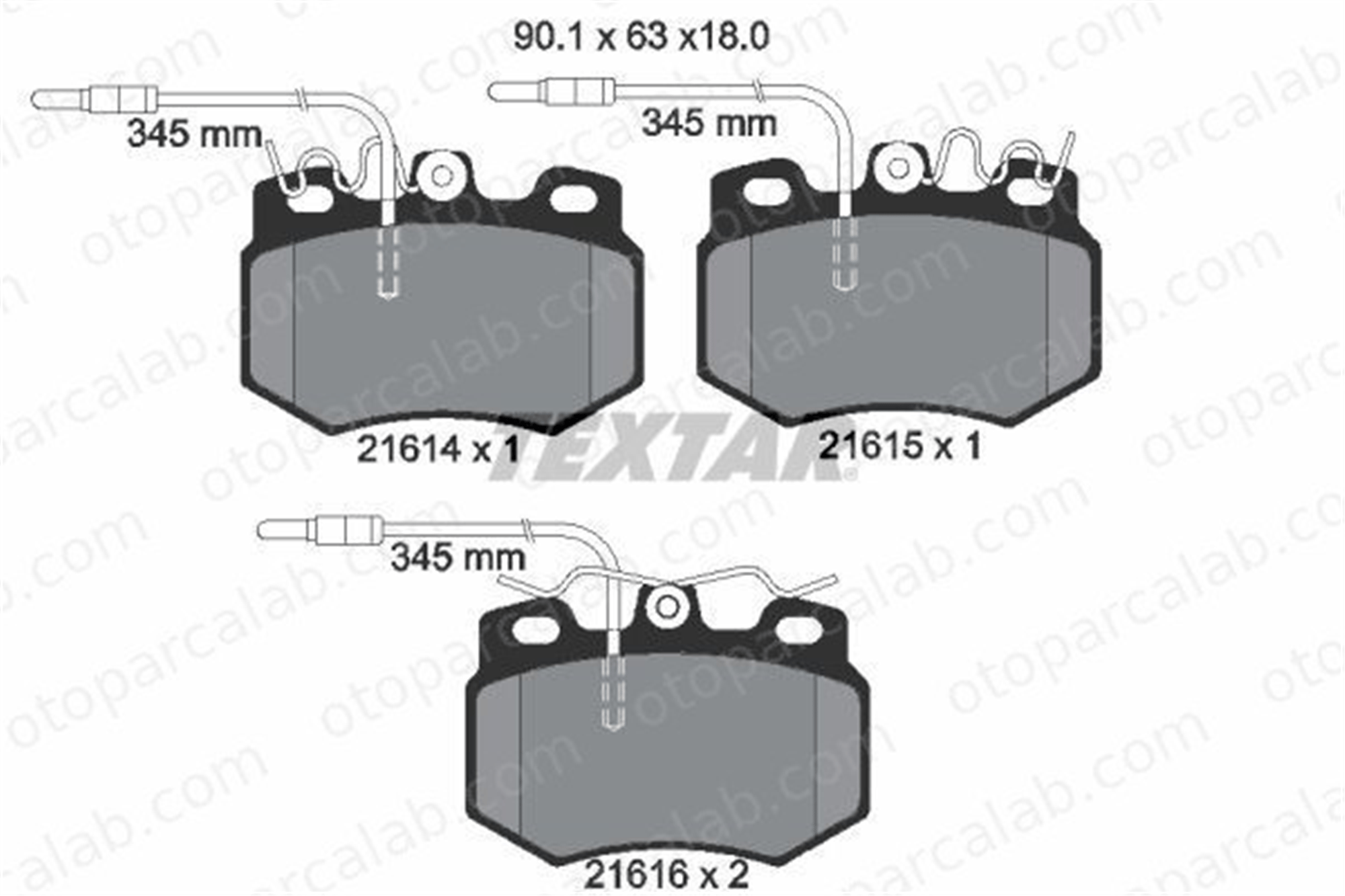 TEXTAR 2161403 Fren Disk Balata Ön CITROËN C15 Kasa/büyük limuzin AX 2161403 1611458580