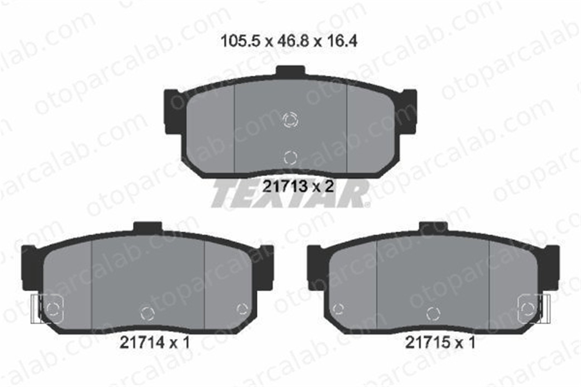 TEXTAR 2171301 Fren Disk Balata Ön NISSAN ALMERA II Hatchback ALMERA I Hatchback 2171301 D40605M490