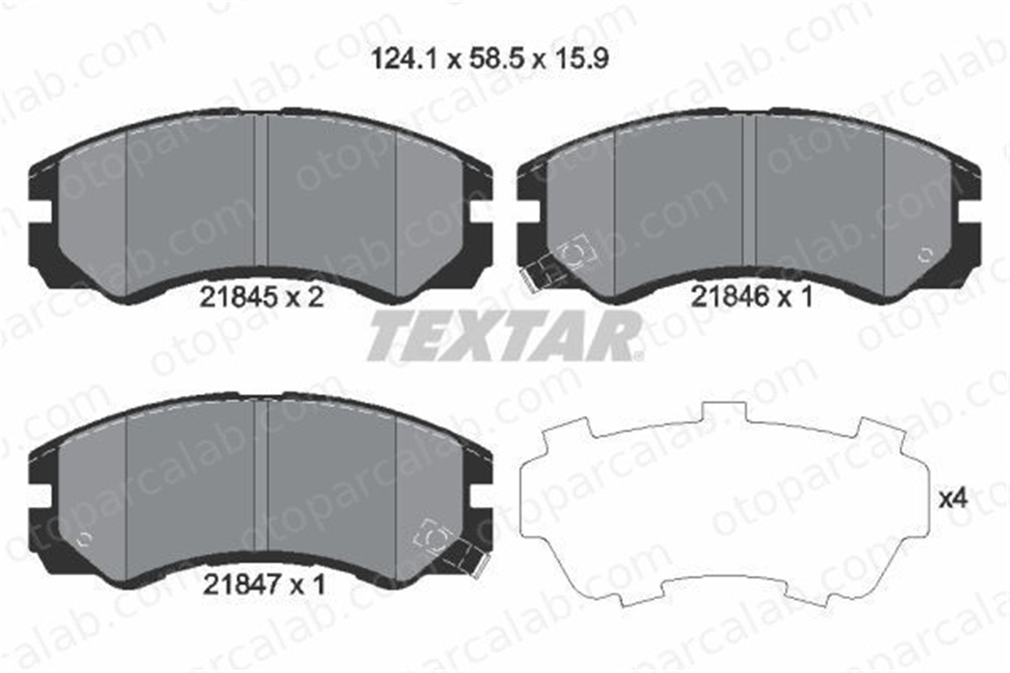 TEXTAR 2184501 Fren Disk Balata Ön OPEL FRONTERA A FRONTERA B 1605017 897035257