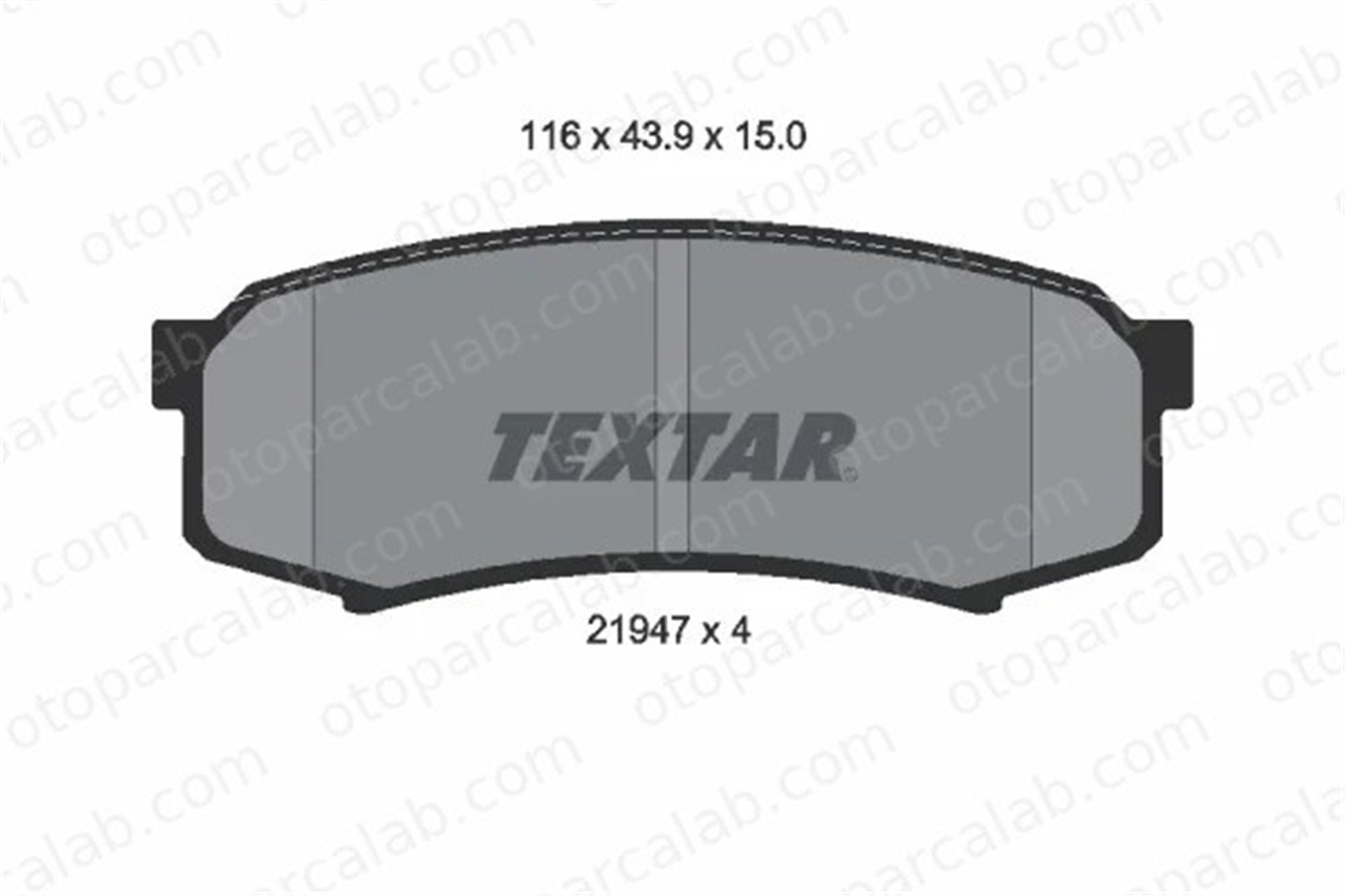TEXTAR 2194701 Fren Disk Balata Arka TOYOTA LAND CRUISER PRADO LAND CRUISER 80 449260010 4605A389
