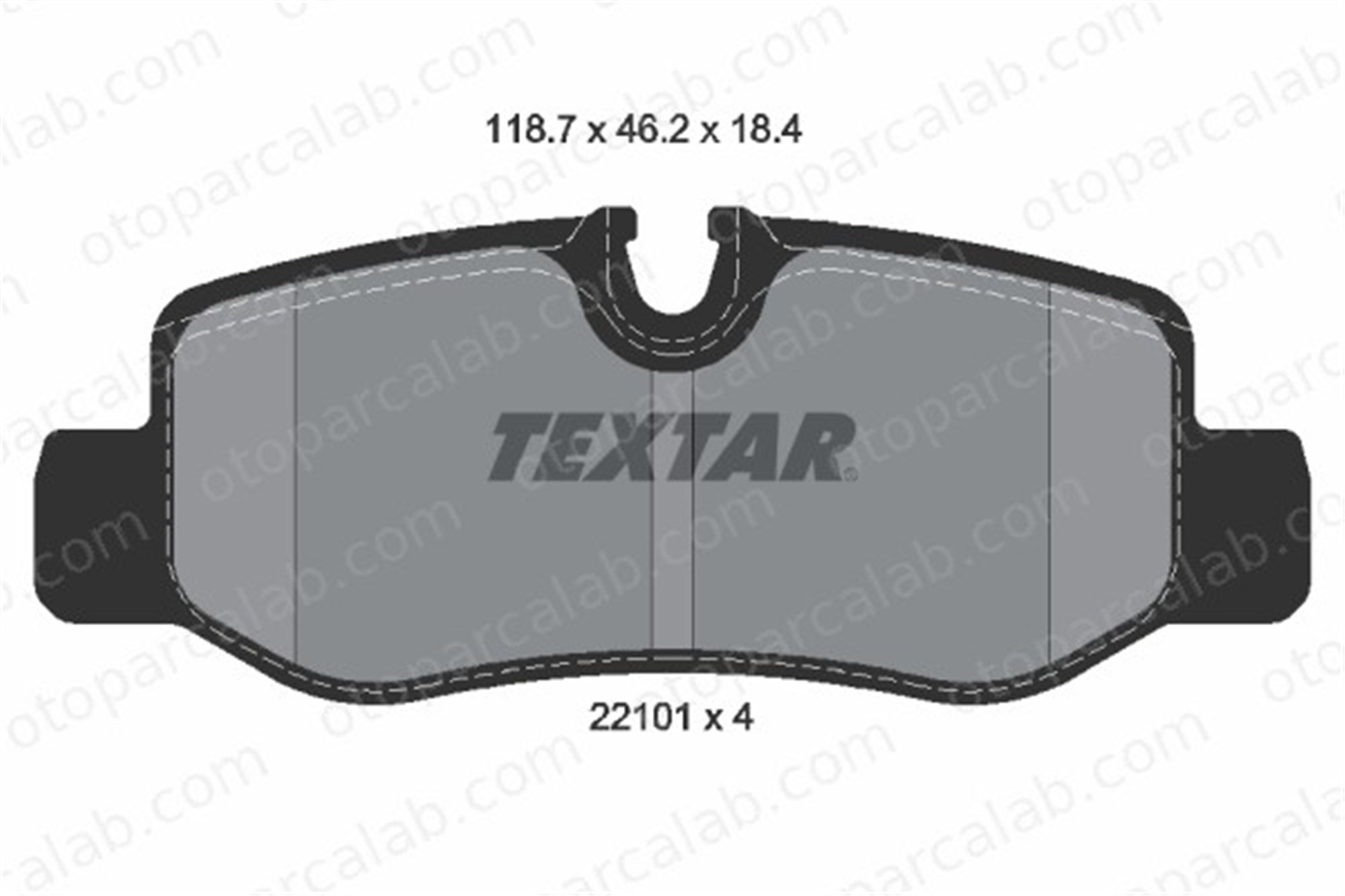 TEXTAR 2210101 Fren Disk Balata Arka MERCEDES-BENZ VITO Mixto VITO Tourer A4474200120 4474200120