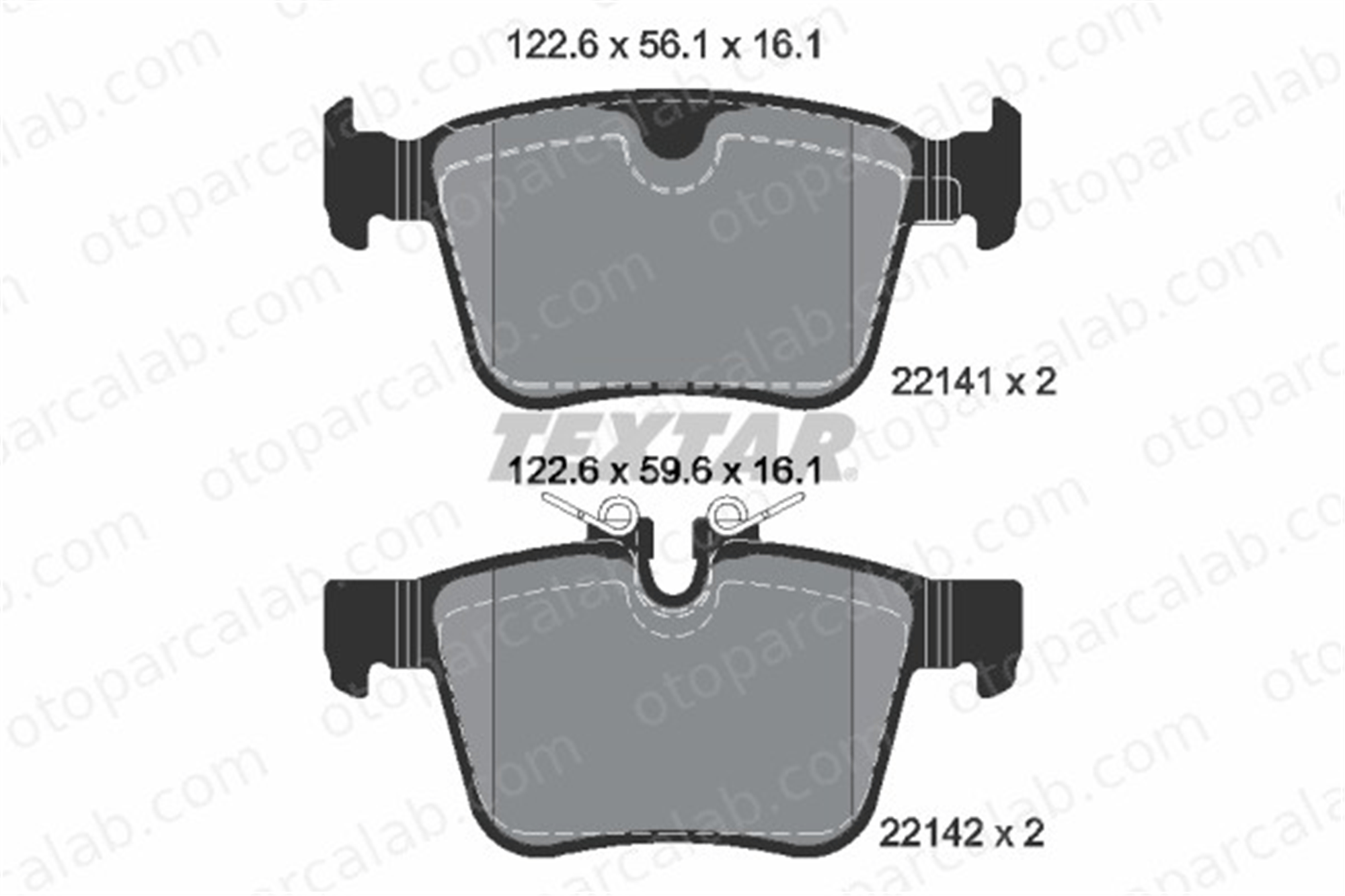 TEXTAR 2214101 Fren Disk Balata Arka VOLVO XC60 II V90 II Station wagon LR061385 J9C14009