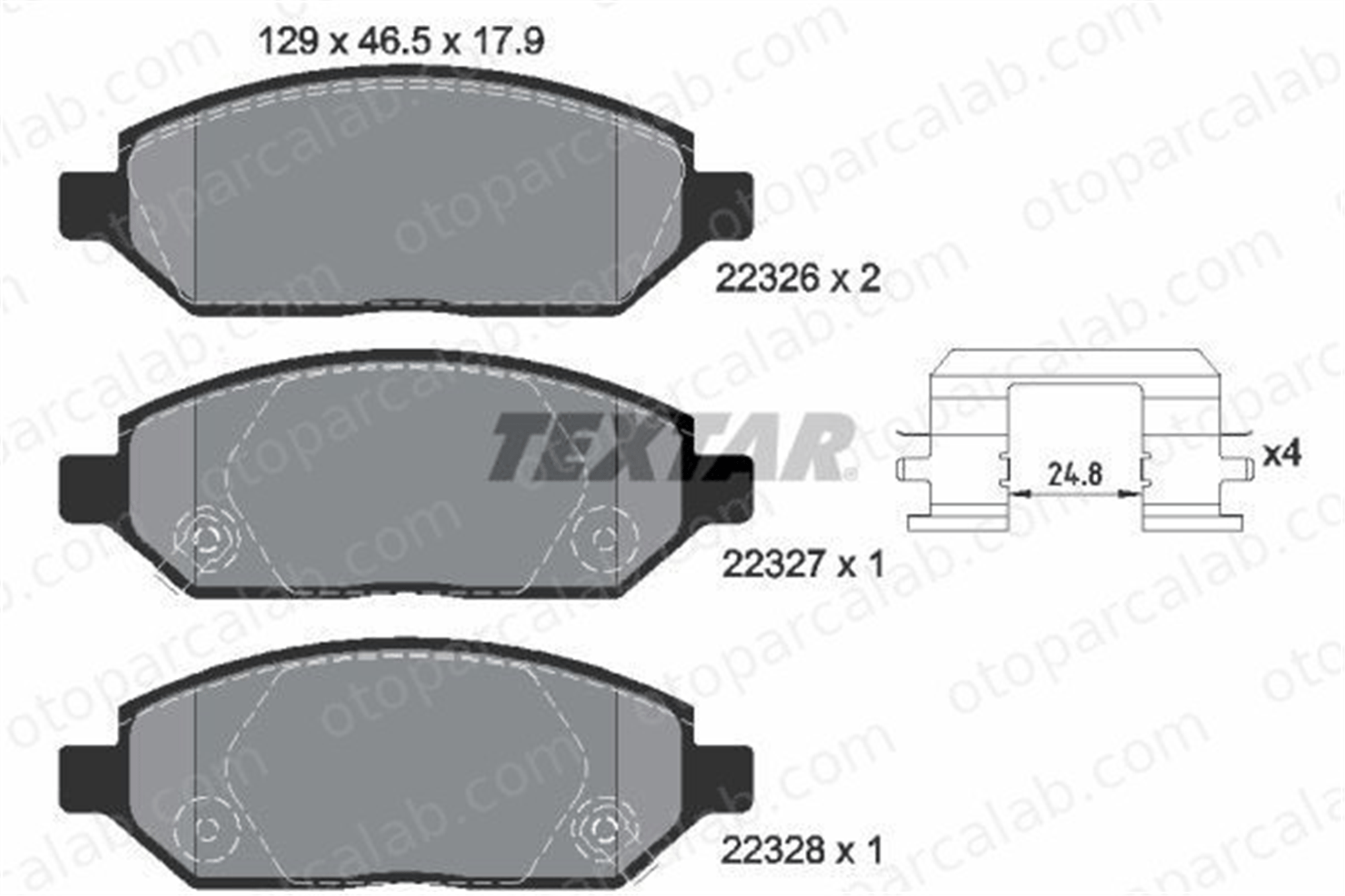 TEXTAR 2232601 Fren Disk Balata Ön OPEL KARL 2232601 1605313