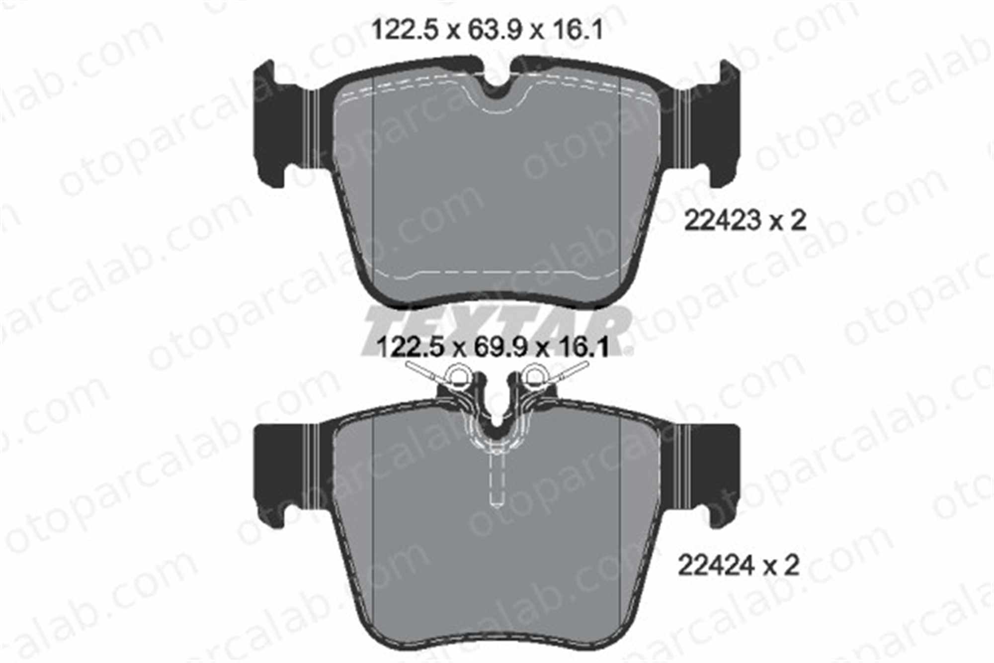 TEXTAR 2242301 Fren Disk Balata Arka MERCEDES-BENZ GLC GLC Coupe A0004205200 4205200