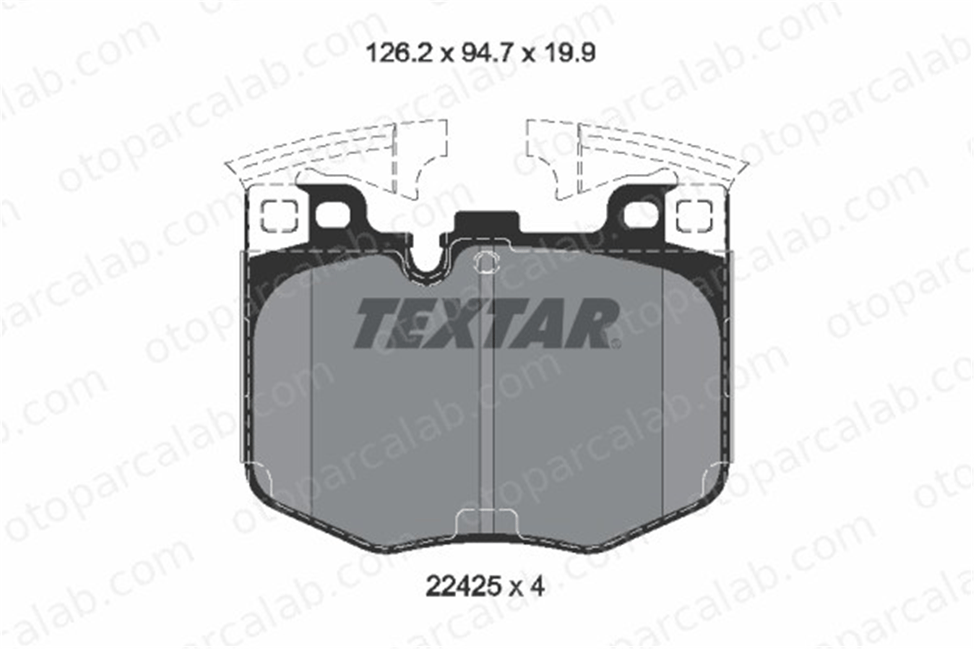 TEXTAR 2242501 Fren Disk Balata Ön BMW 5 3 34116888457 34116872750