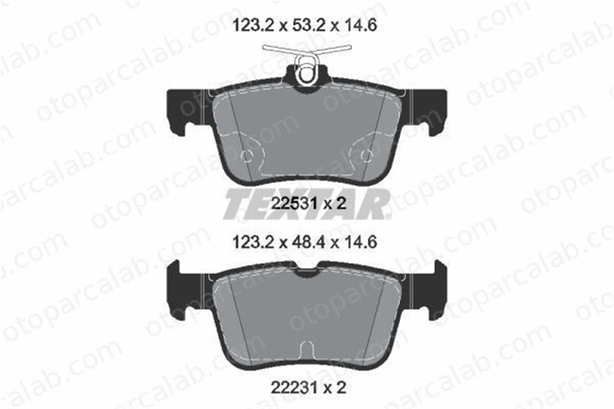 TEXTAR 2253105 Fren Disk Balata Ön FORD MONDEO V Turnier MONDEO V Hatchback 2253105 2110582