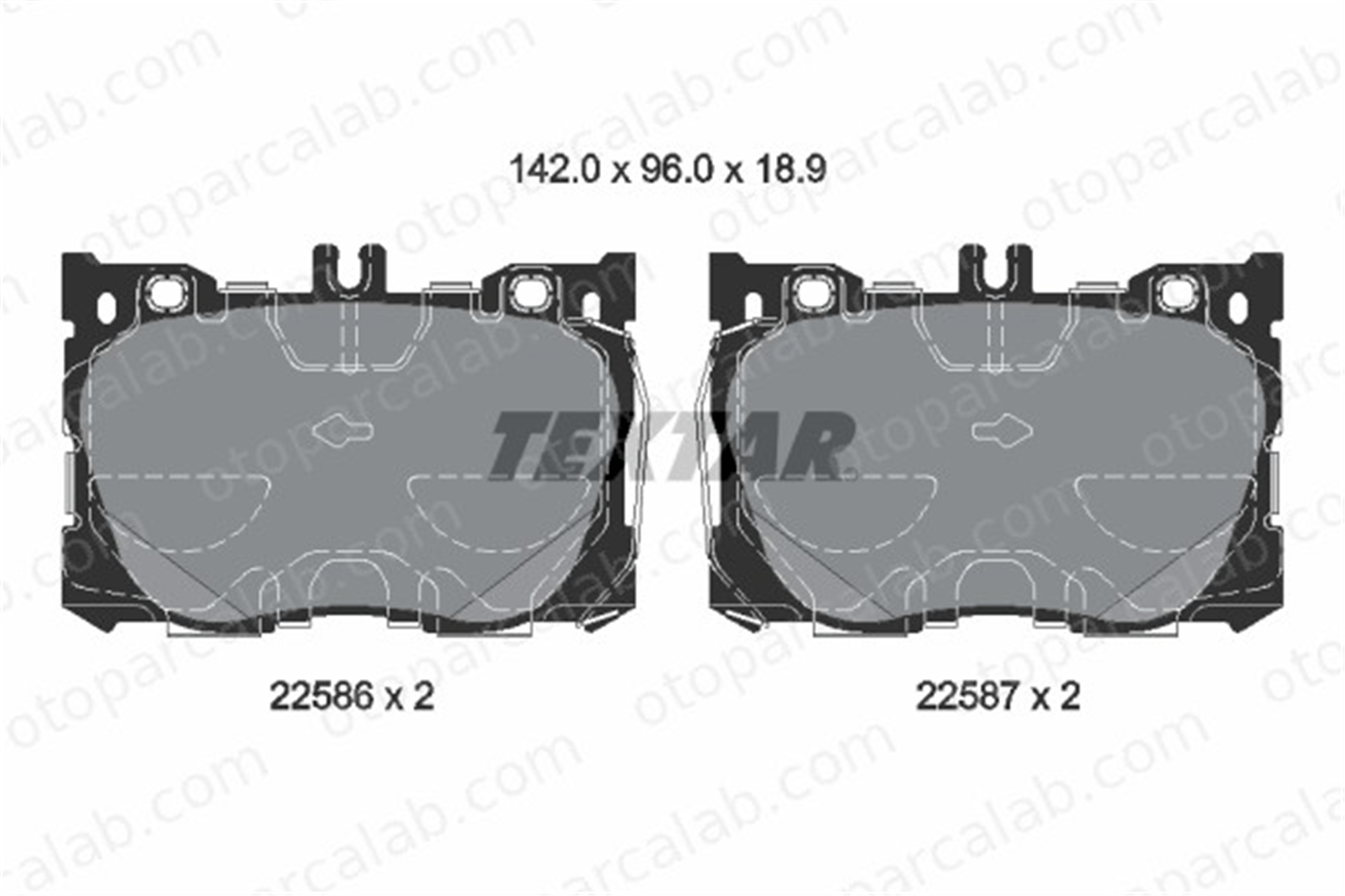 TEXTAR 2258601 Fren Disk Balata Ön MERCEDES-BENZ E-SERISI GLC A0004207900 4204900
