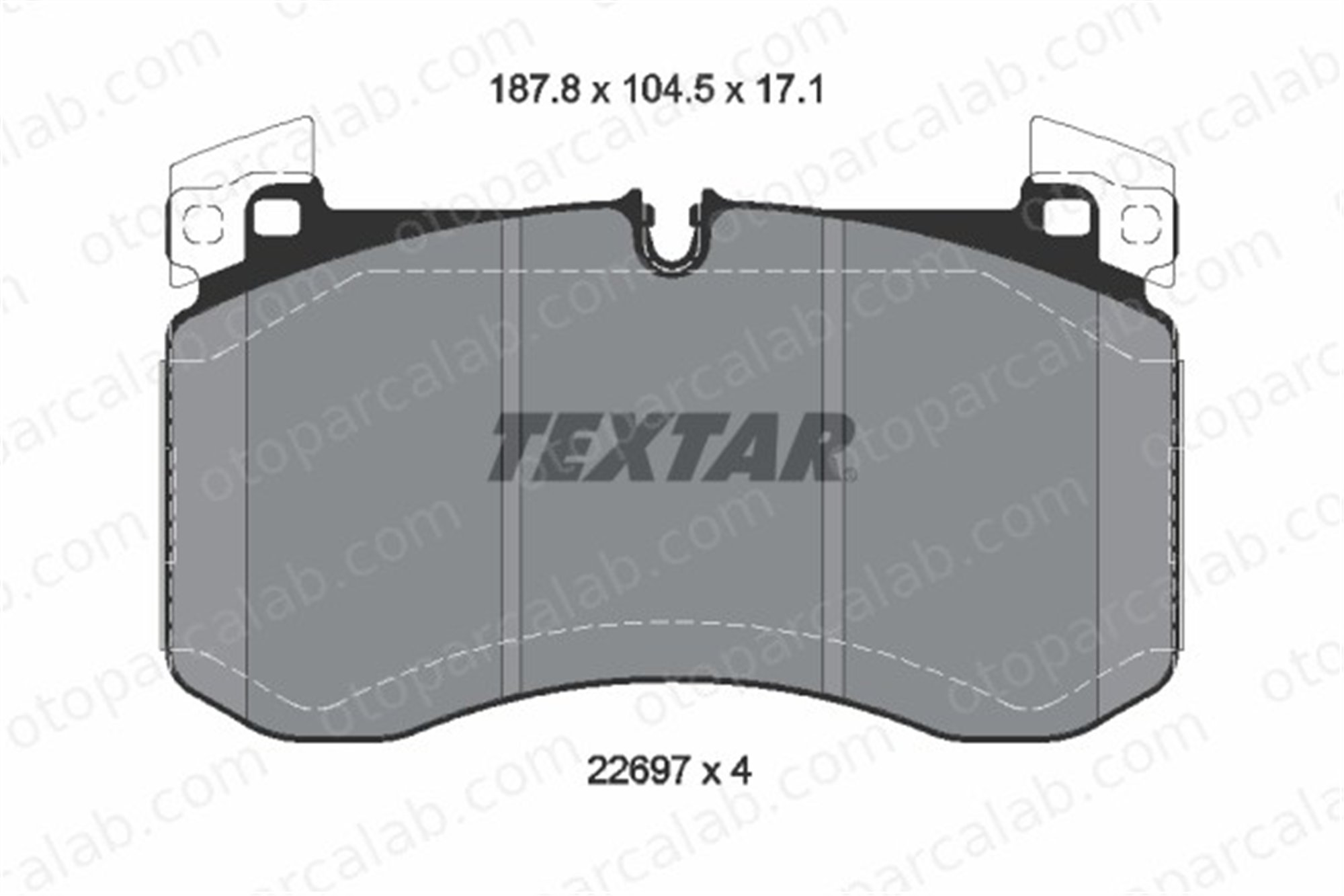 TEXTAR 2269701 Fren Disk Balata Ön MERCEDES-BENZ GLE GLE Coupe A0004204105 4201303