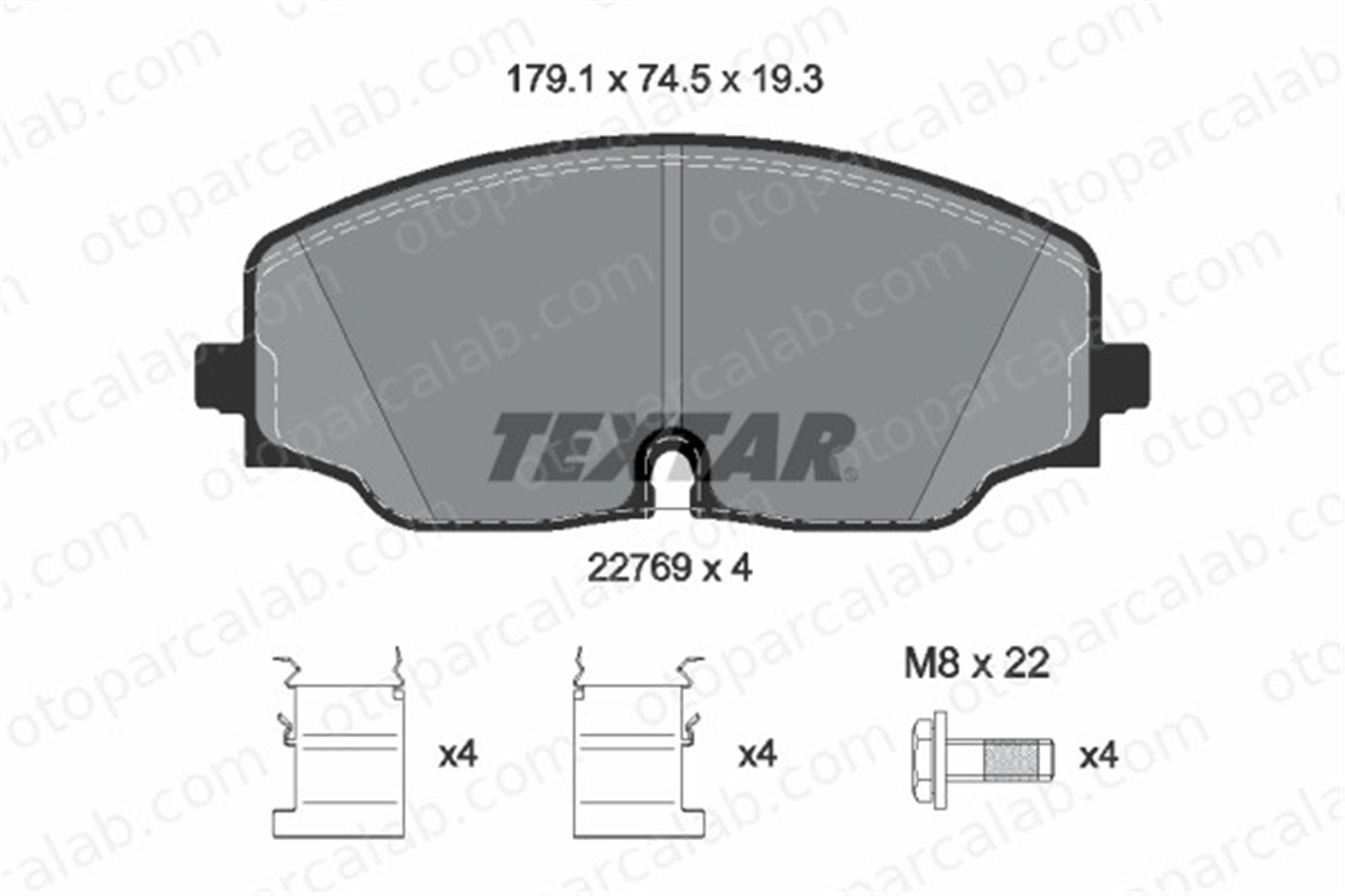 TEXTAR 2276901 Fren Disk Balata Ön VW ATLAS 3QF698151 3CG698151