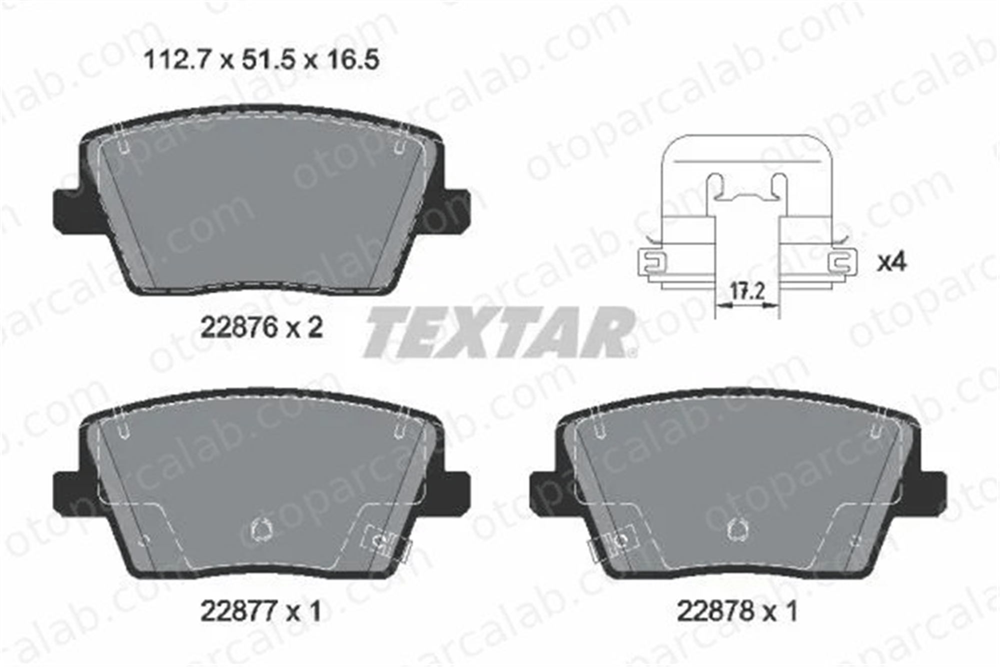 TEXTAR 2287601 Fren Disk Balata Ön HYUNDAI i30 FASTBACK 2287601 58302K9A50