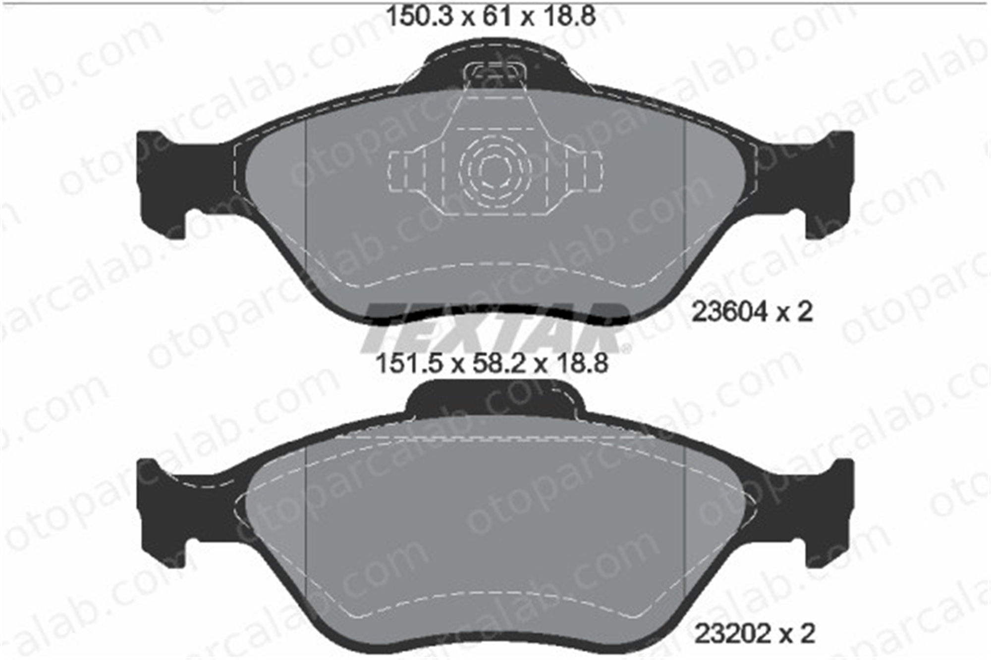 TEXTAR 2360406 Fren Disk Balata Ön FORD FIESTA IV FIESTA V MEYS6J2K021DF 1101462
