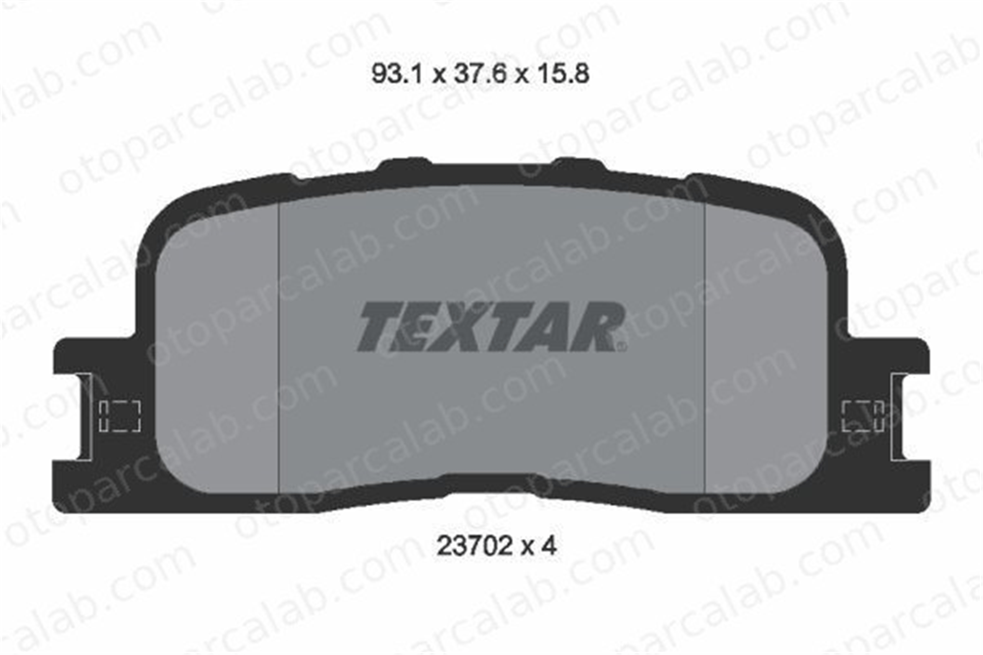TEXTAR 2370201 Fren Disk Balata Arka TOYOTA CAMRY Sedan CHERY A5 446606010 0446606010