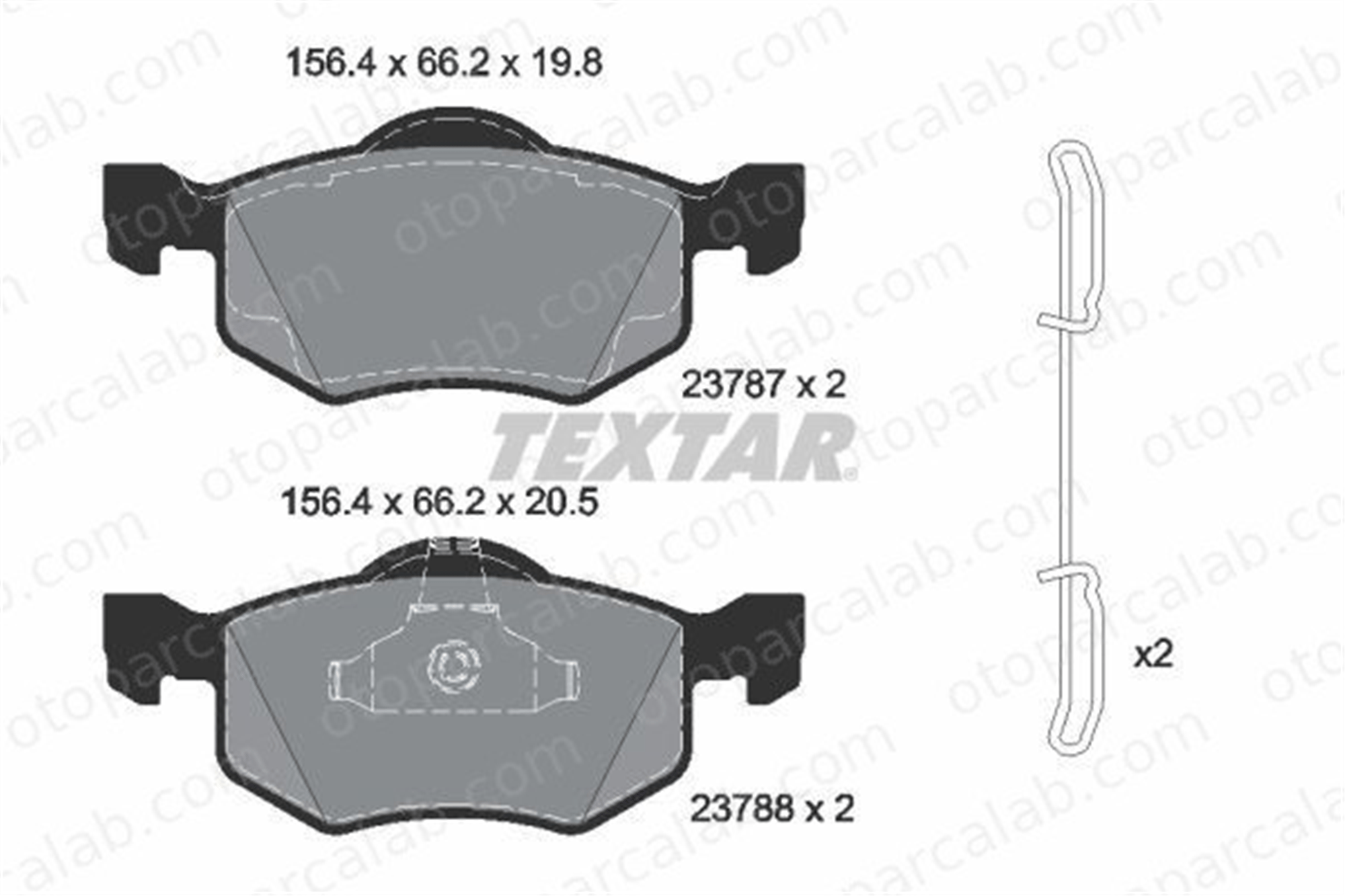 TEXTAR 2378704 Fren Disk Balata Ön FORD MAVERICK 2378704 3L842L361BA