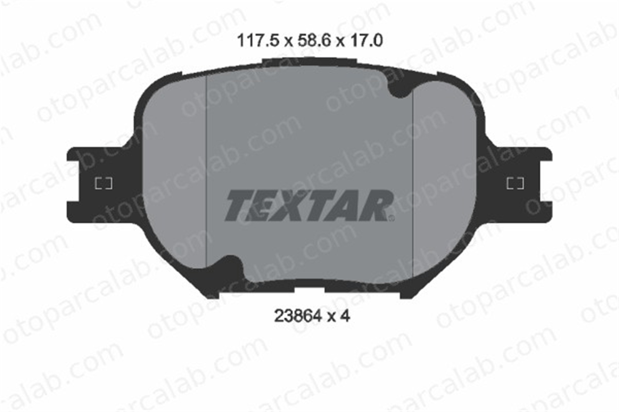 TEXTAR 2386401 Fren Disk Balata Ön TOYOTA CELICA Coupe COROLLA Verso 446513030 04465-13030