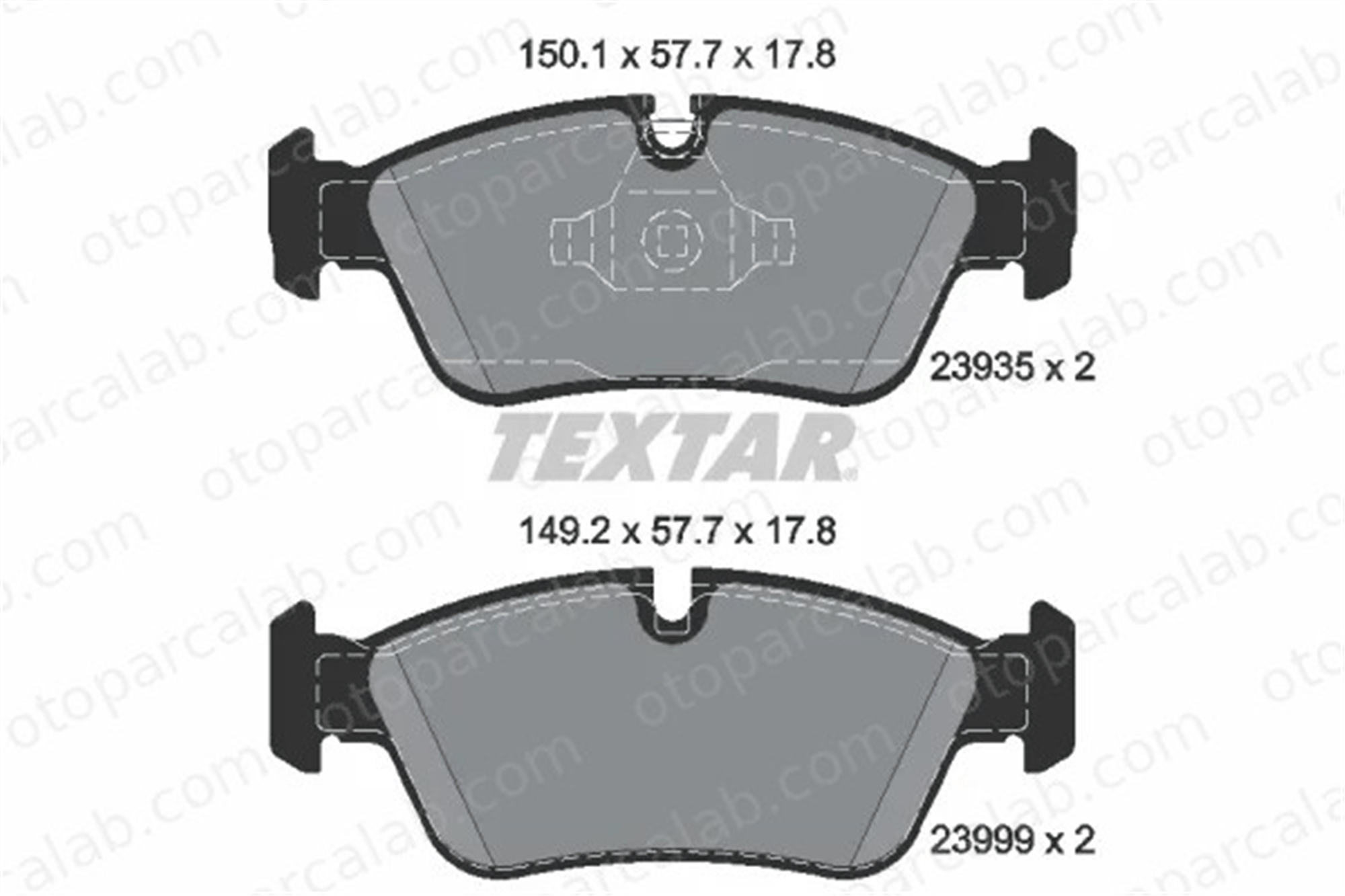 TEXTAR 2393501 Fren Disk Balata Ön BMW 3 1 34116769763 2288849