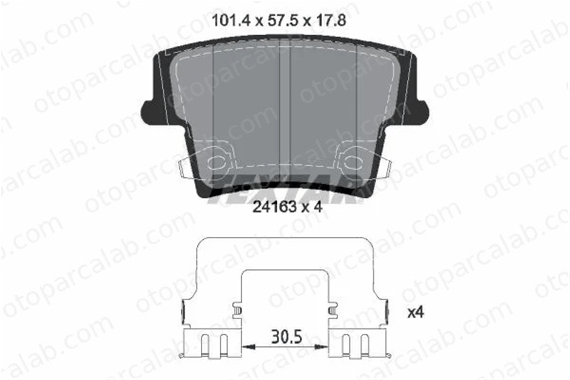 TEXTAR 2416303 Fren Disk Balata Arka CHRYSLER 300C 300C Touring 5139191AA 05139191AA