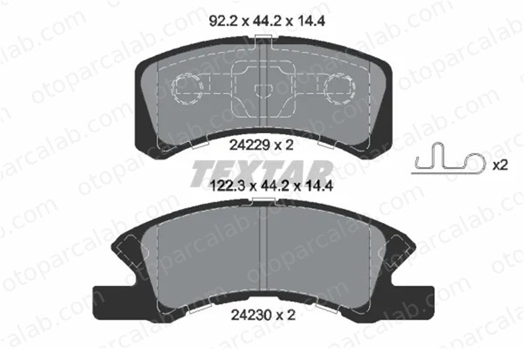 TEXTAR 2422901 Fren Disk Balata Ön MITSUBISHI MIRAGE / SPACE STAR VI Hatchback DAIHATSU CUORE V 4605B006 4465B2010