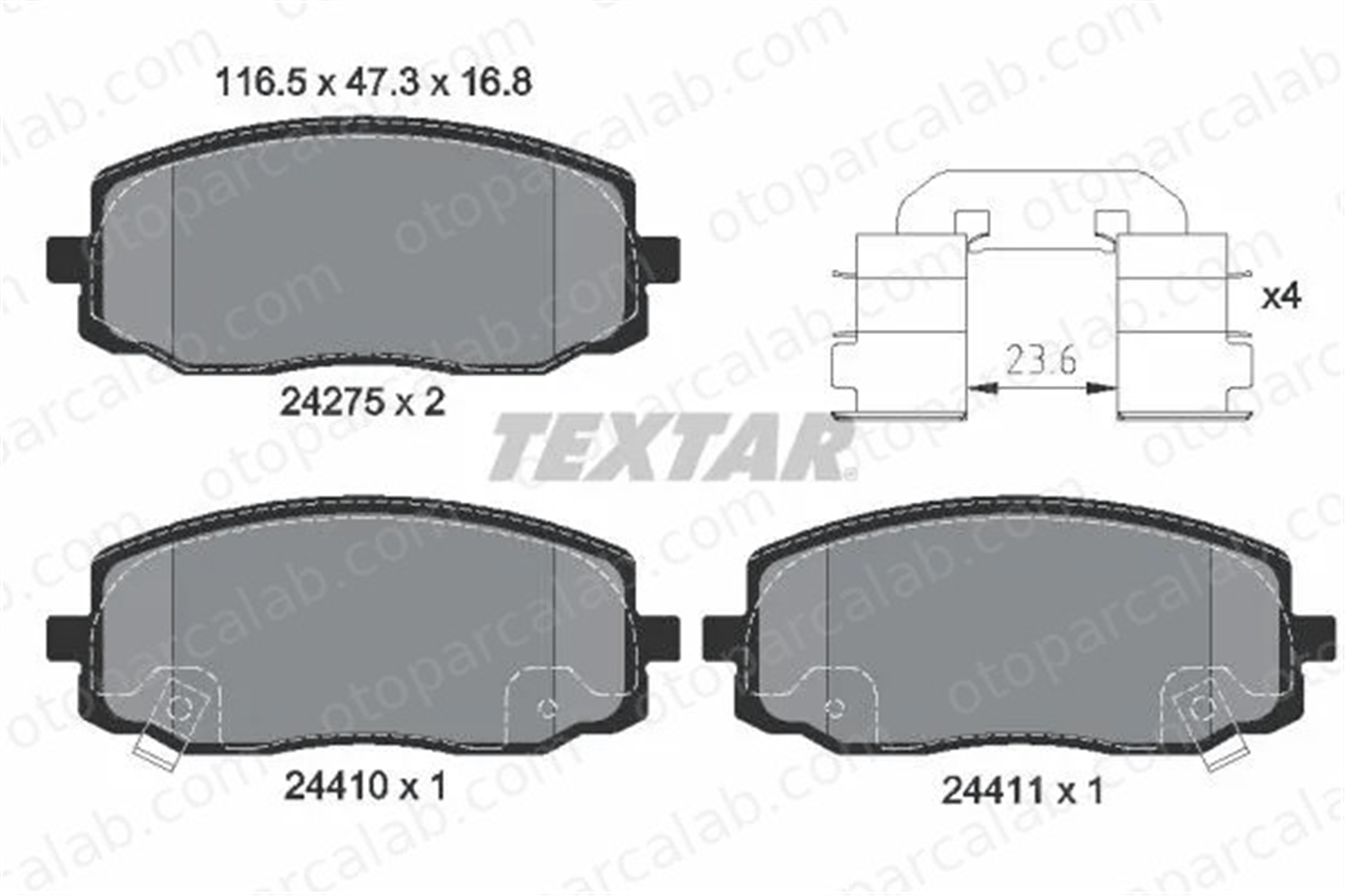 TEXTAR 2427501 Fren Disk Balata Ön HYUNDAI i10 I KIA PICANTO I 2427501 581010XA01