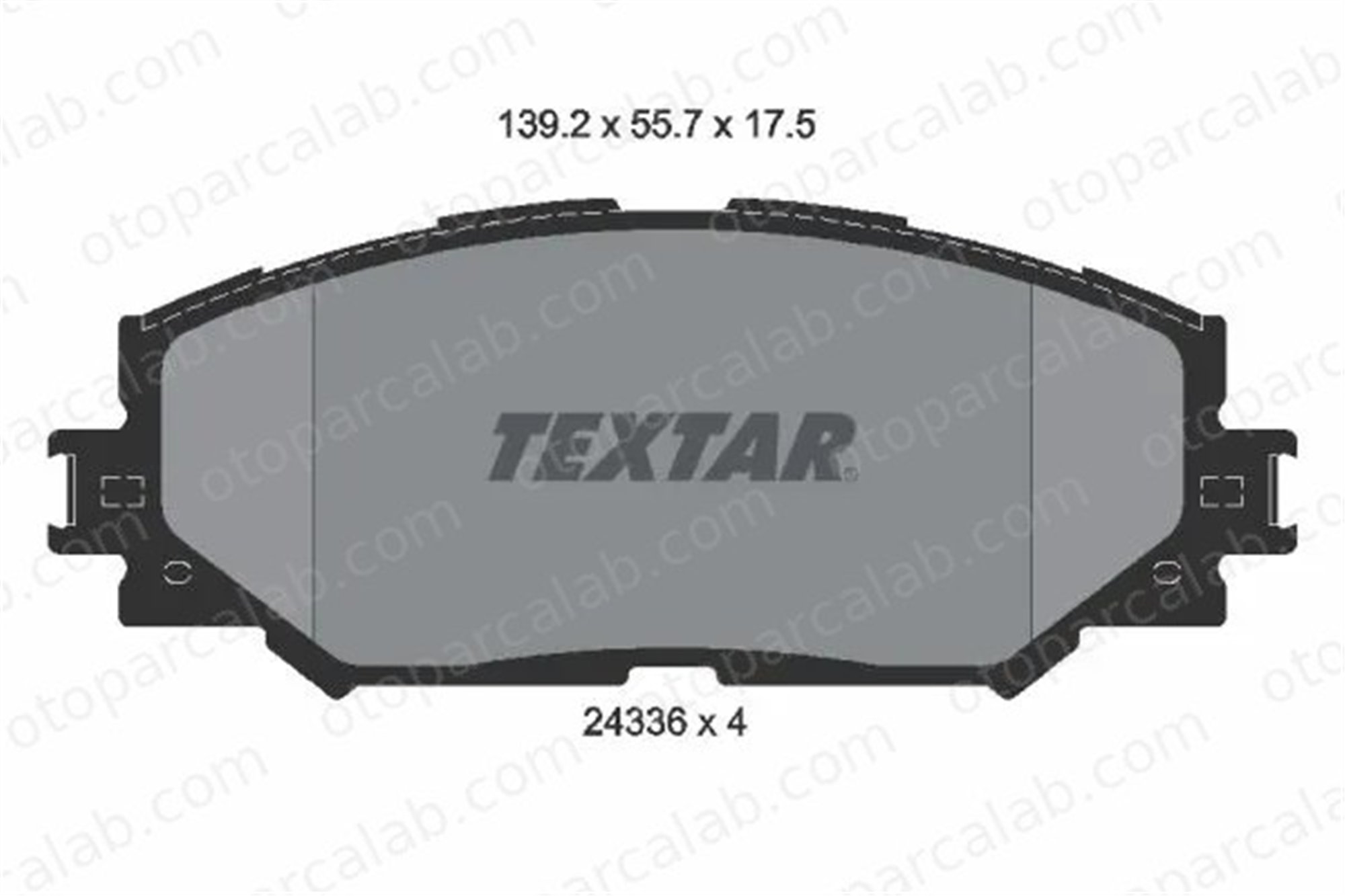 TEXTAR 2433601 Fren Disk Balata Ön TOYOTA COROLLA Sedan AURIS 446512610 04465-12610