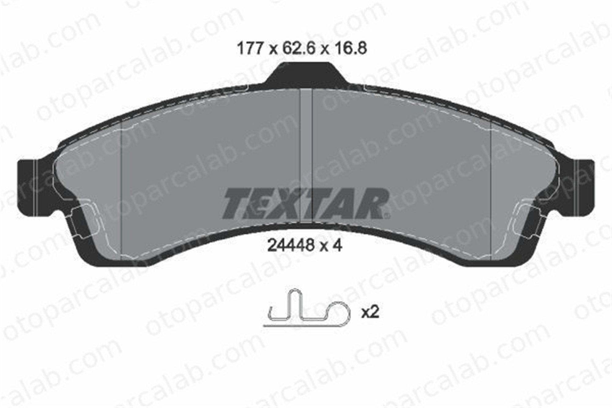 TEXTAR 2444801 Fren Disk Balata Ön CHEVROLET TRAILBLAZER ISUZU ASCENDER 88892464 12497782