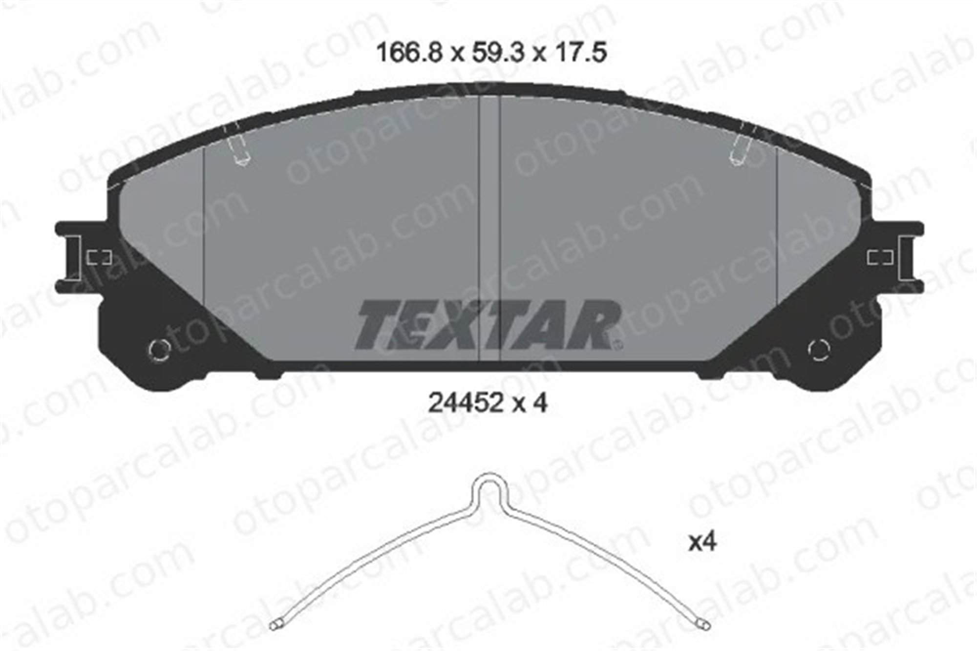 TEXTAR 2445201 Fren Disk Balata Ön TOYOTA RAV 4 V LEXUS RX 446548170 04465-48170