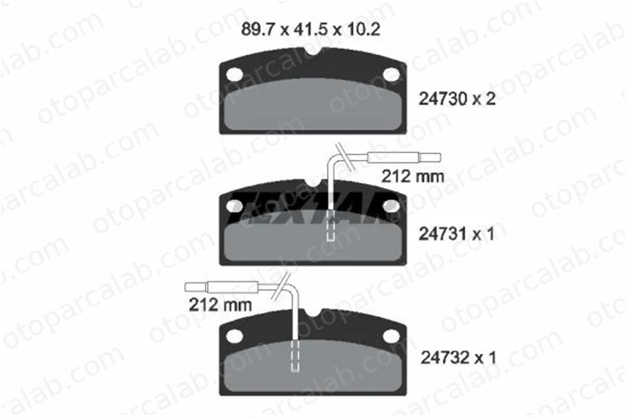 TEXTAR 2473001 Fren Disk Balata Ön LIGIER NOVA PIAGGIO M500 2473001 6L065