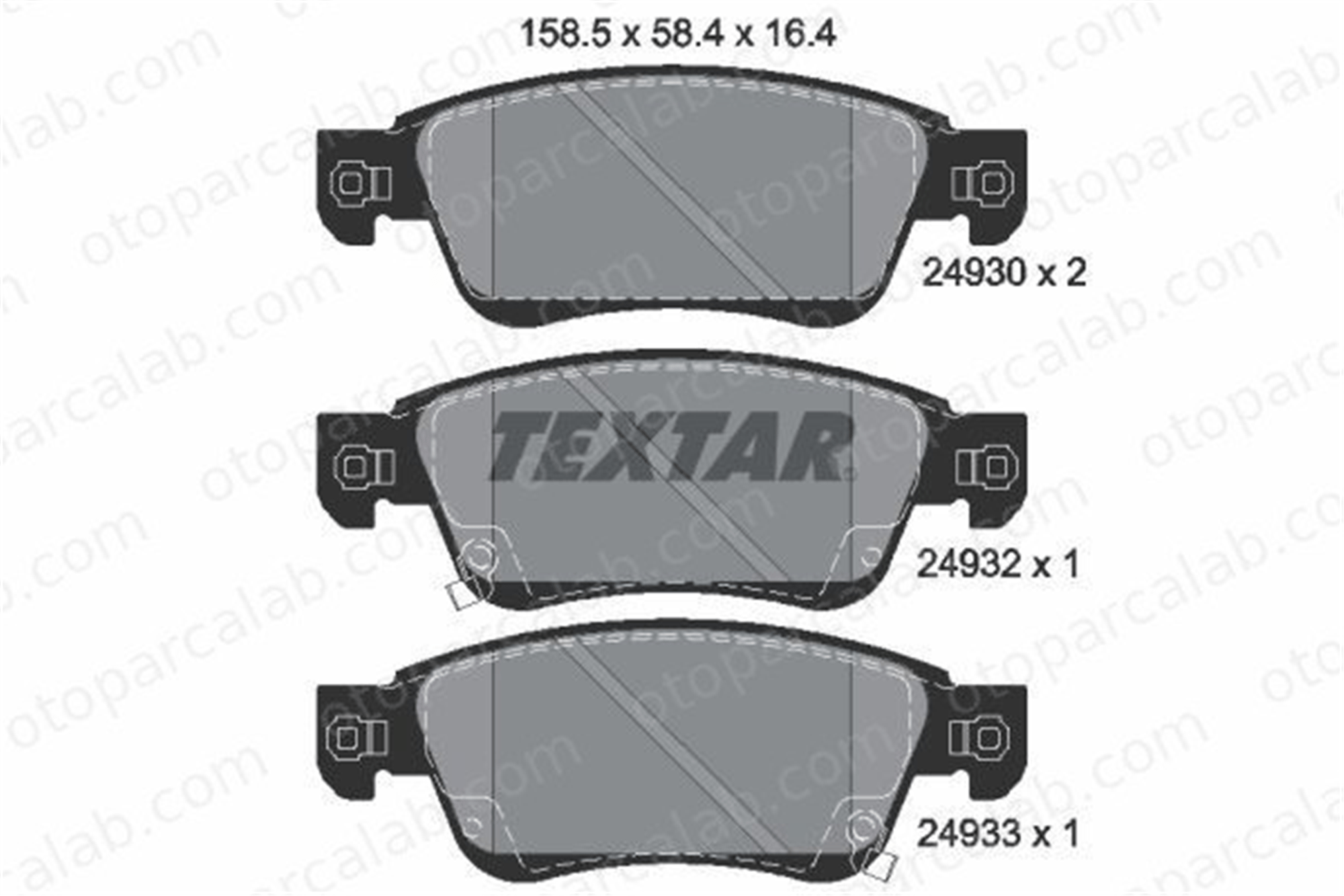TEXTAR 2493001 Fren Disk Balata Ön INFINITI EX G Coupe 2493001 D1060JK000