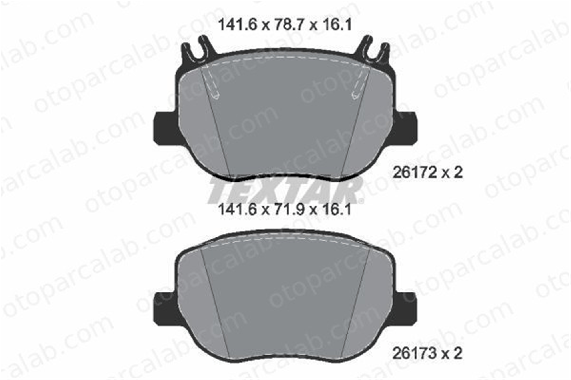 TEXTAR 2617201 Fren Disk Balata Ön MERCEDES-BENZ SL 2617201 4200406