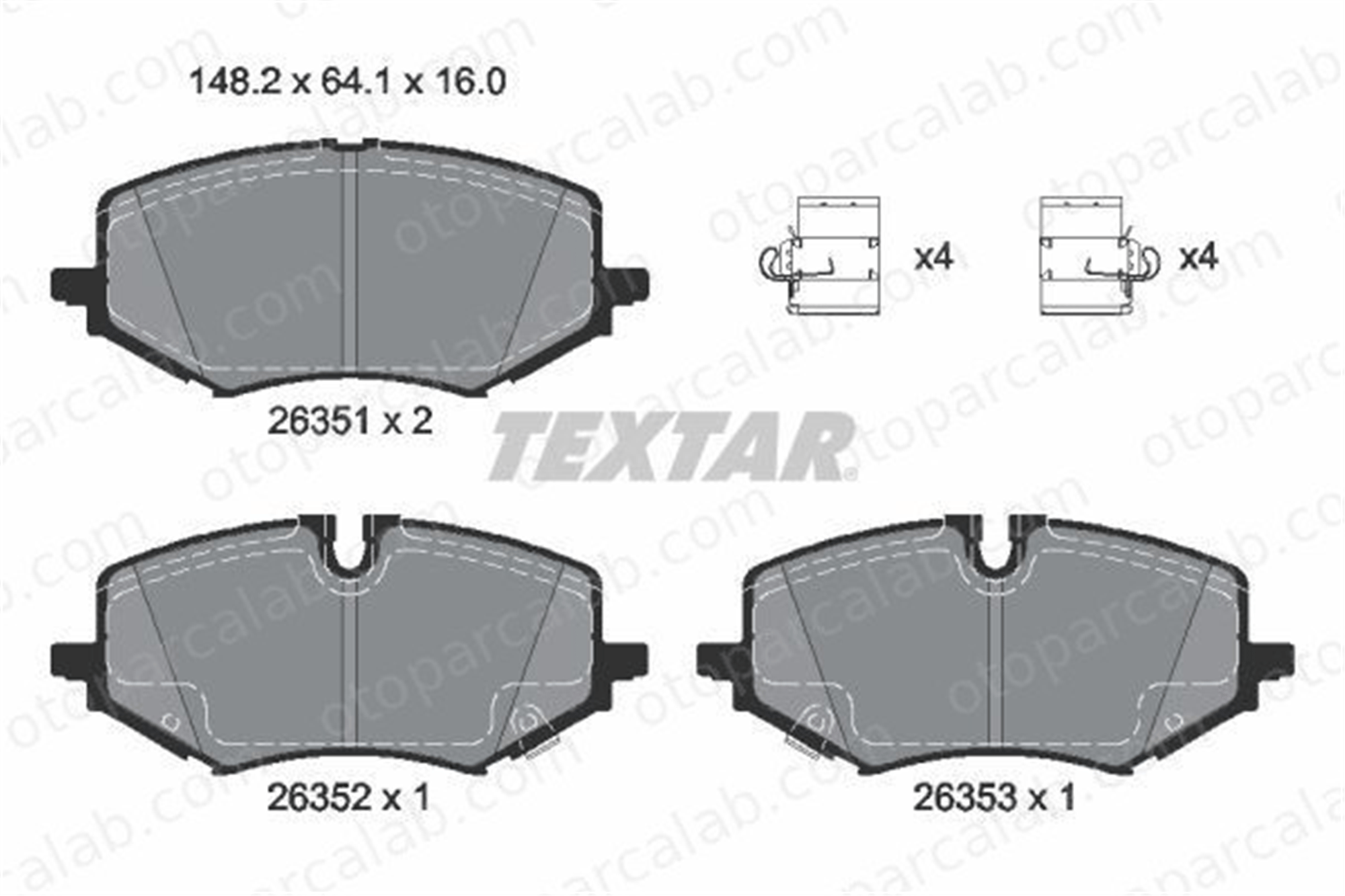 TEXTAR 2635102 Fren Disk Balata Ön POLESTAR POLESTAR 2 2635102 42747910