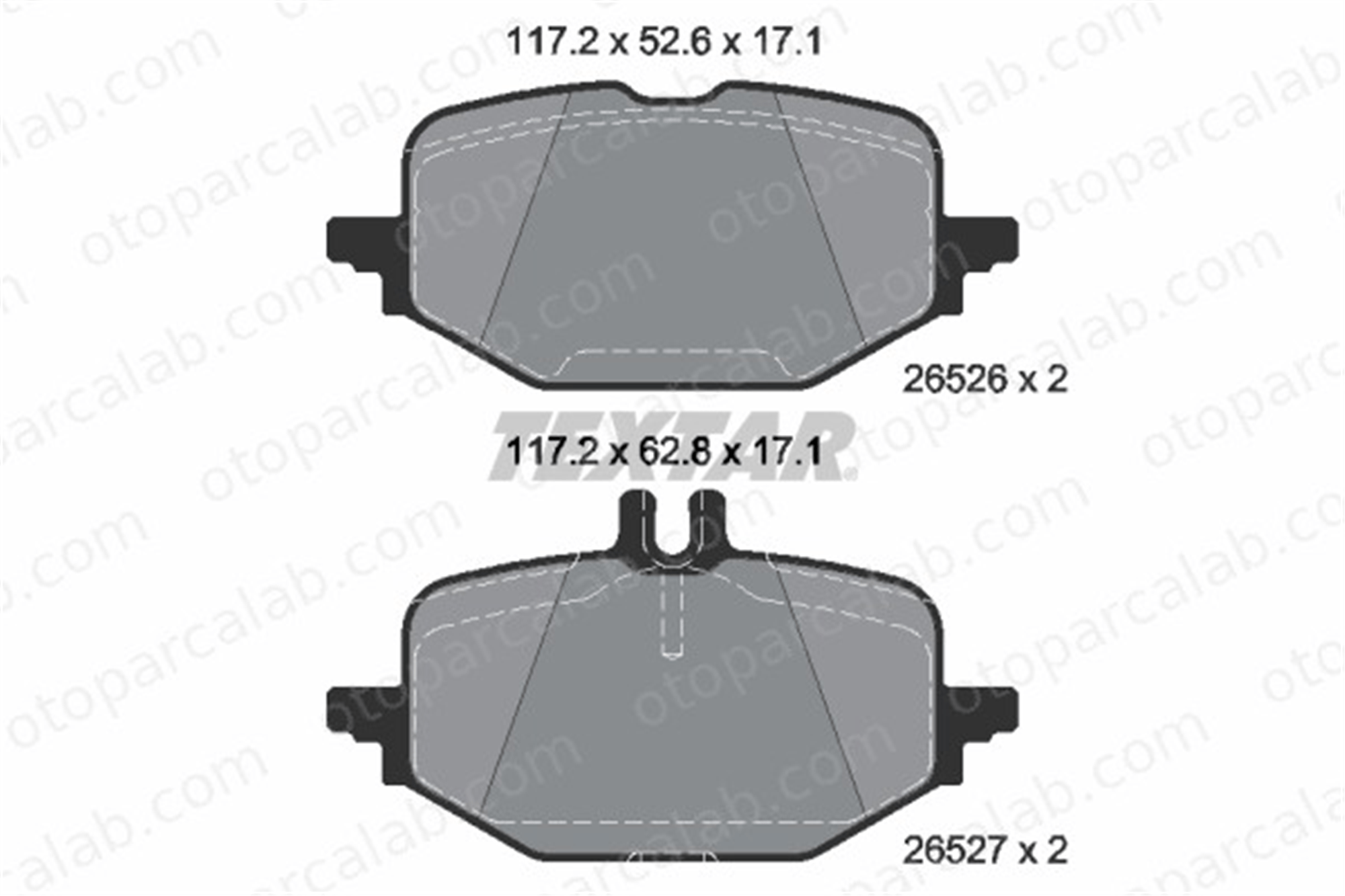 TEXTAR 2652601 Fren Disk Balata Arka MERCEDES-BENZ C-SERISI T-MODEL A0004201304 4201104
