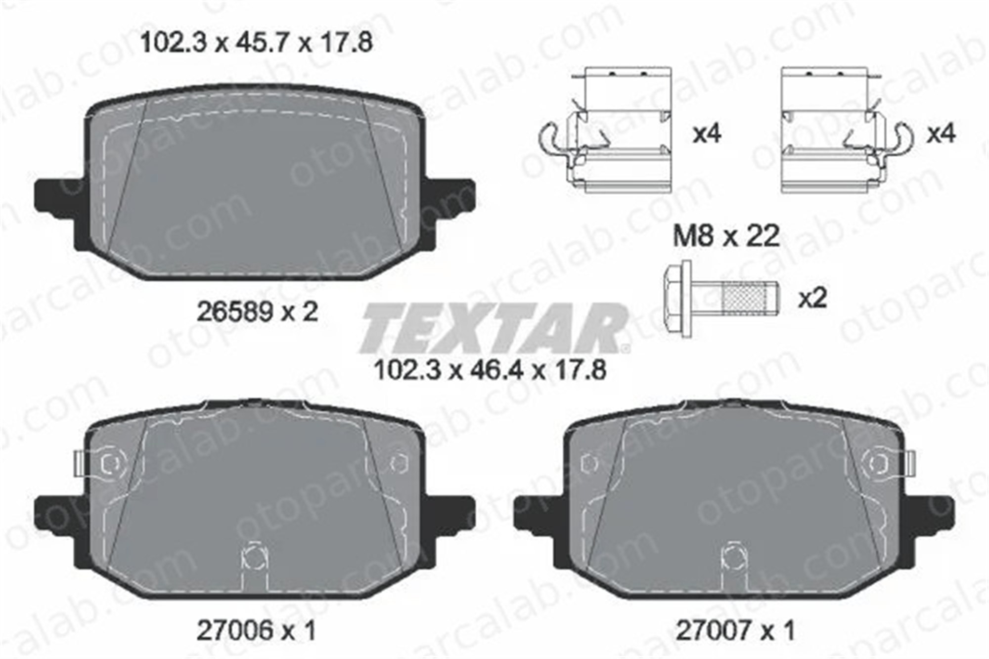 TEXTAR 2658901 Fren Disk Balata Ön FORD ESCORT I ESCORT II 2658901 4406000Q4A