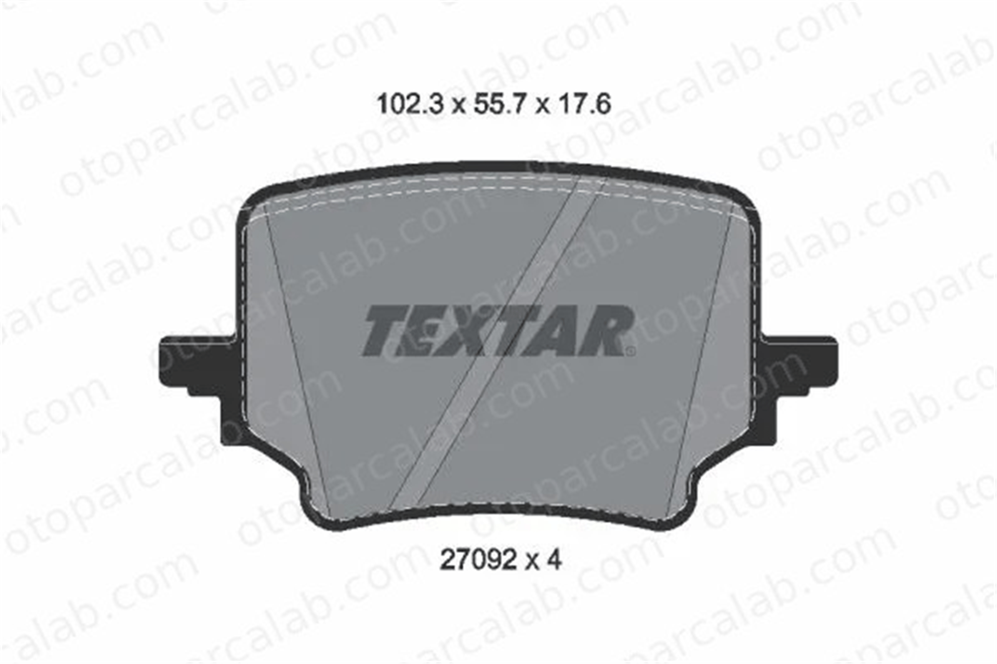 TEXTAR 2709201 Fren Disk Balata Arka SKODA OCTAVIA IV Combi VW GOLF VIII 3WA698451