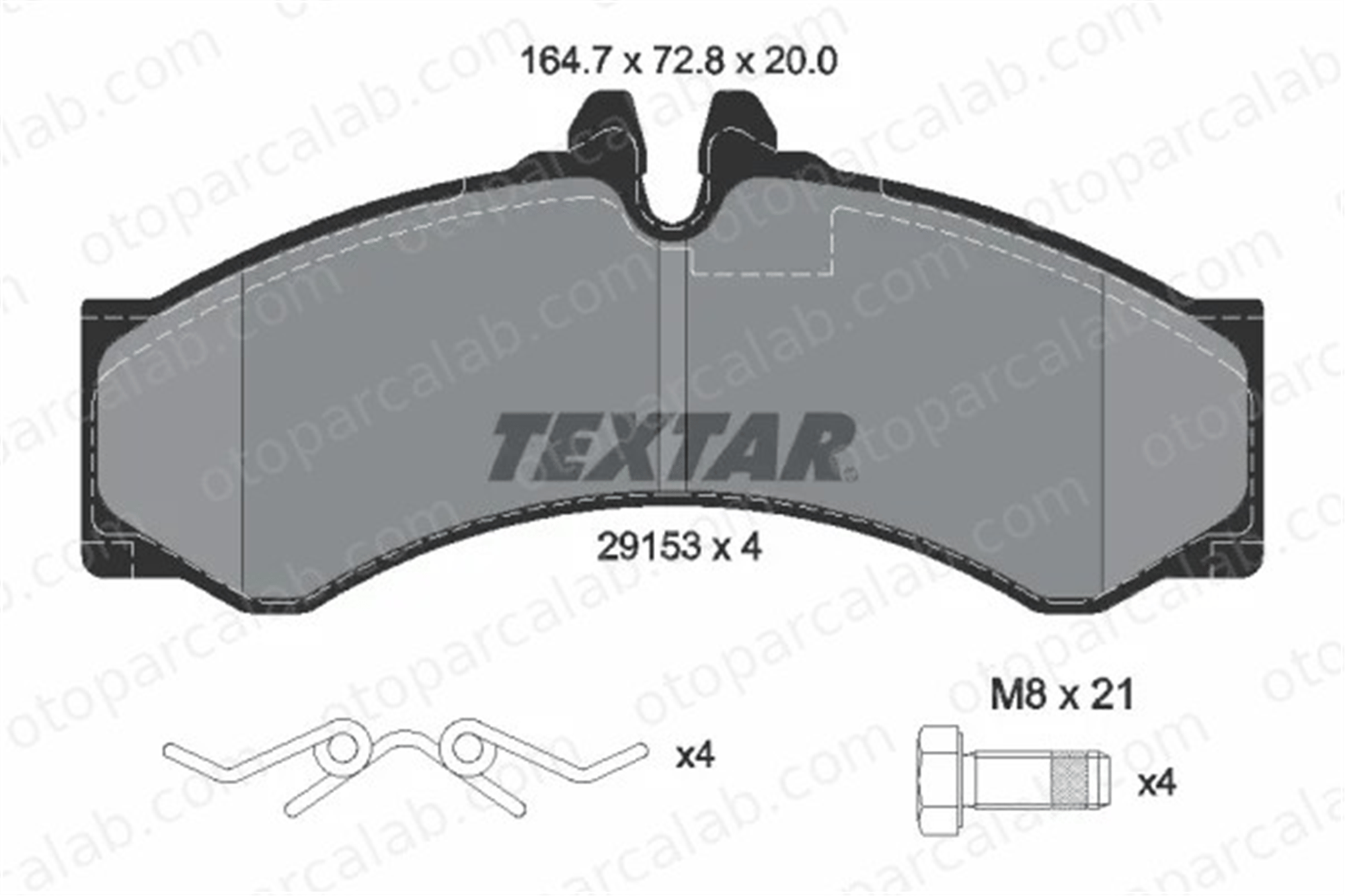 TEXTAR 2915301 Fren Disk Balata Ön veya Arka MERCEDES-BENZ SPRINTER 4-t Panelvan/Van SPRINTER 4-t Platform şasi 2D0698151B 24204120