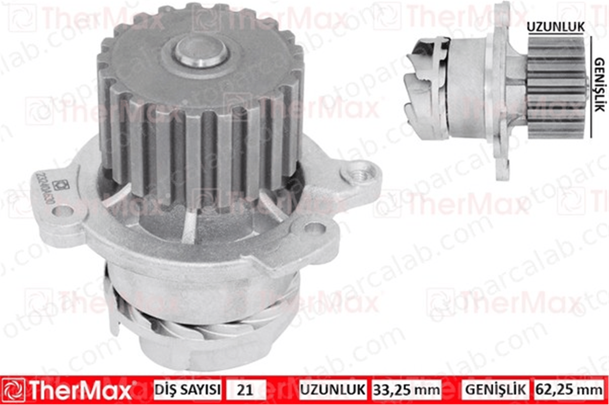 THERMAX T01.103 Devirdaim Su Pompası LADA 110 111 21121307015 21121307010
