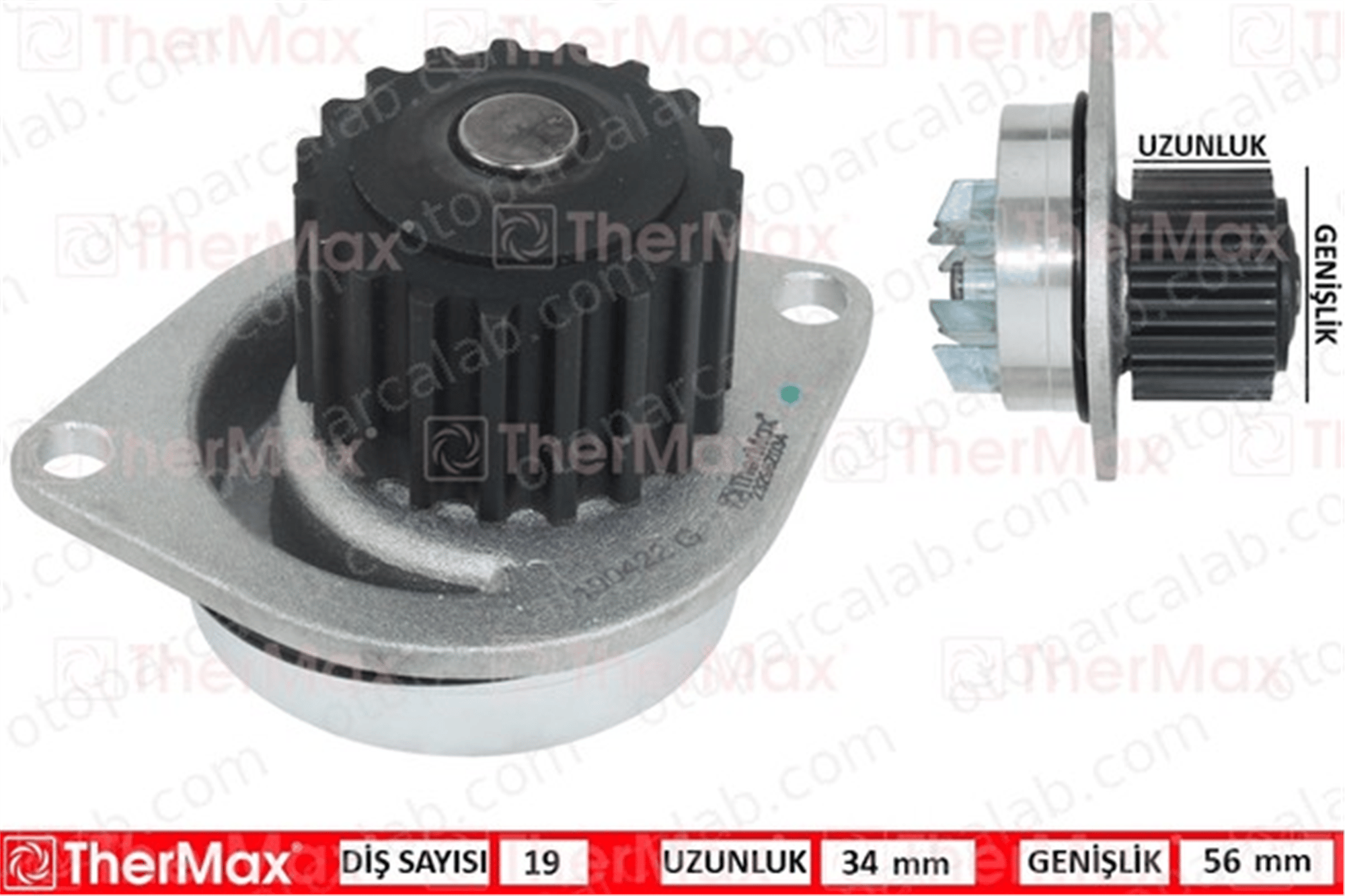 THERMAX T01.193 Devirdaim Su Pompası CITROËN SAXO PEUGEOT 106 II 1201E5 1201A2
