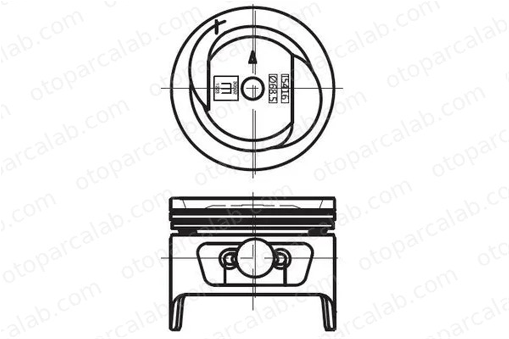 TIK 1S685100-050 Piston (69.00MM-0.50) SUZUKI ALTO IV ALTO I 1211178400 1211178402