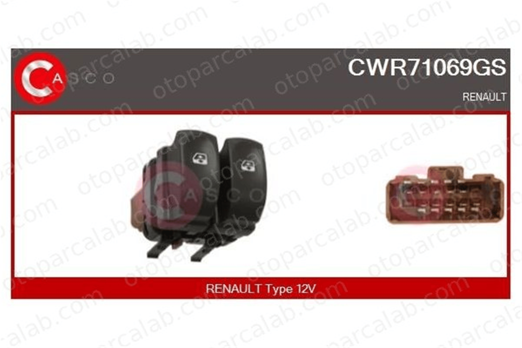 TRITON ELT0339 Cam Açma Düğmesi Ön Sol RENAULT CLIO III CLIO III Kasa/eğik arka 8200214945