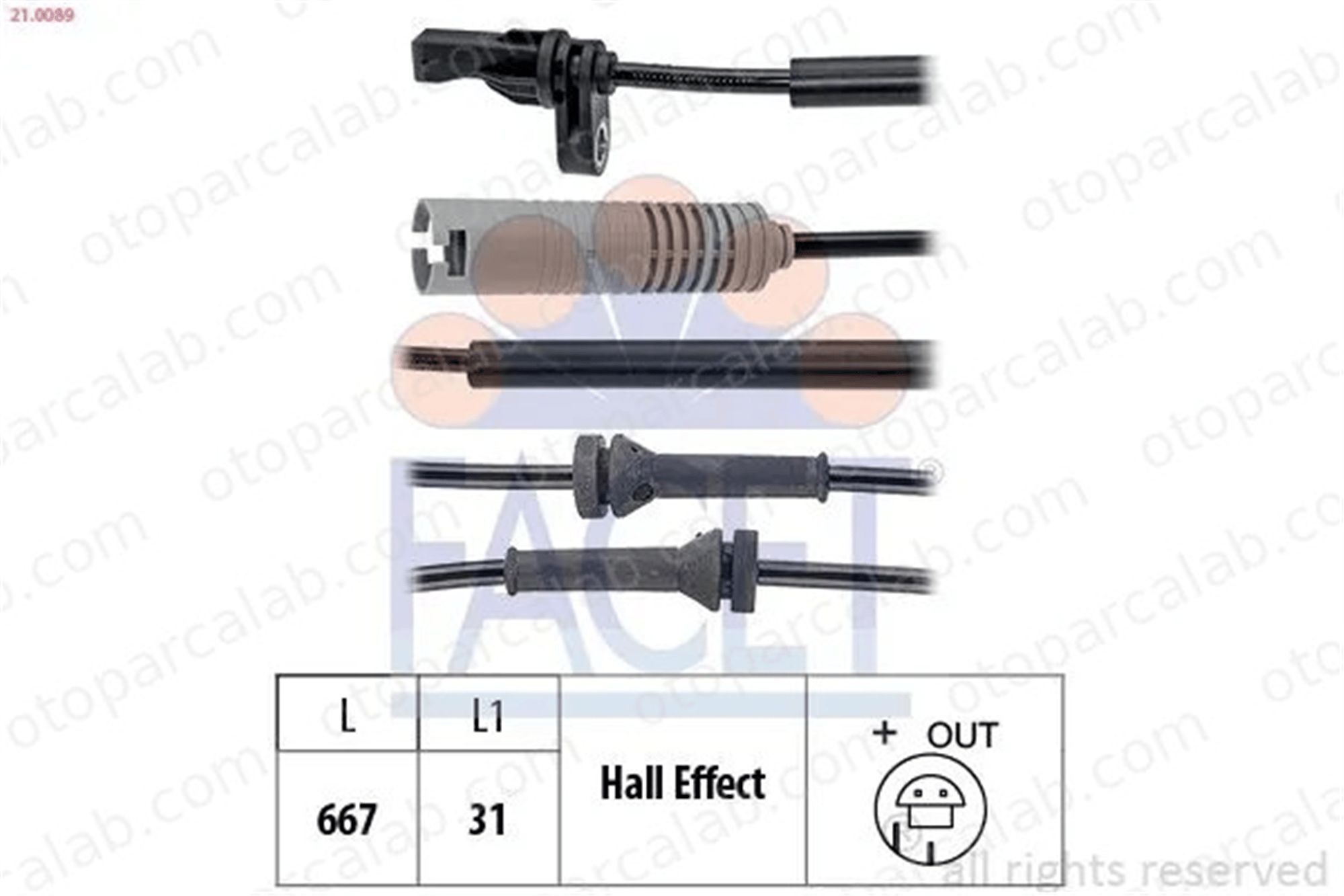 TRUCKTEC 08.35.170 Abs Sensörü Ön Sağ veya Sol BMW 3 Cabrio 1 34526870075 34526760424
