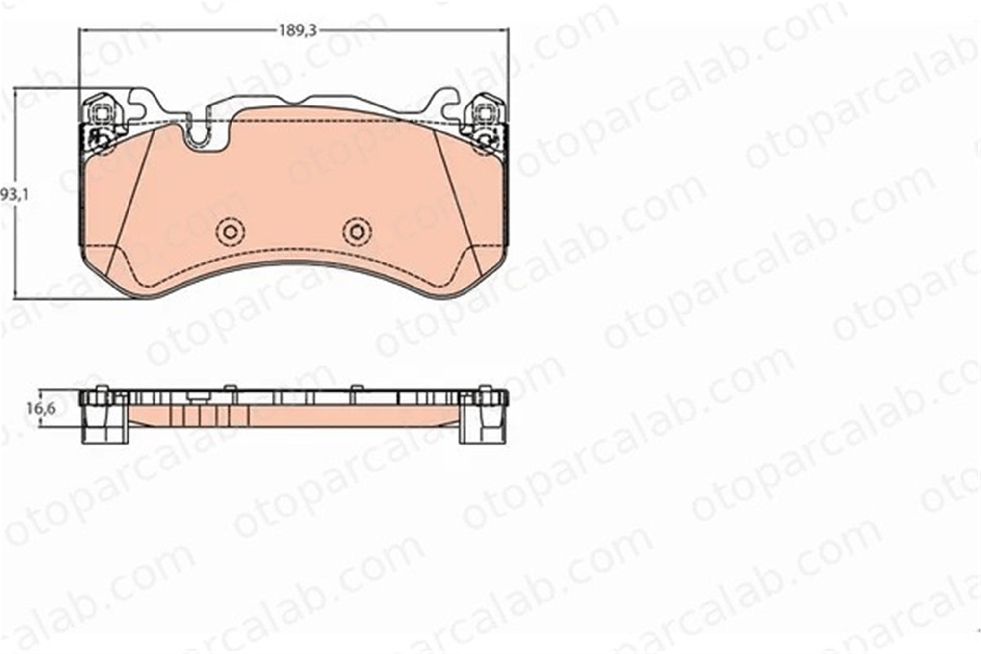 TRW GDB2220 Fren Disk Balata Ön MERCEDES-BENZ AMG GT E-SERISI A0004209100 4209100