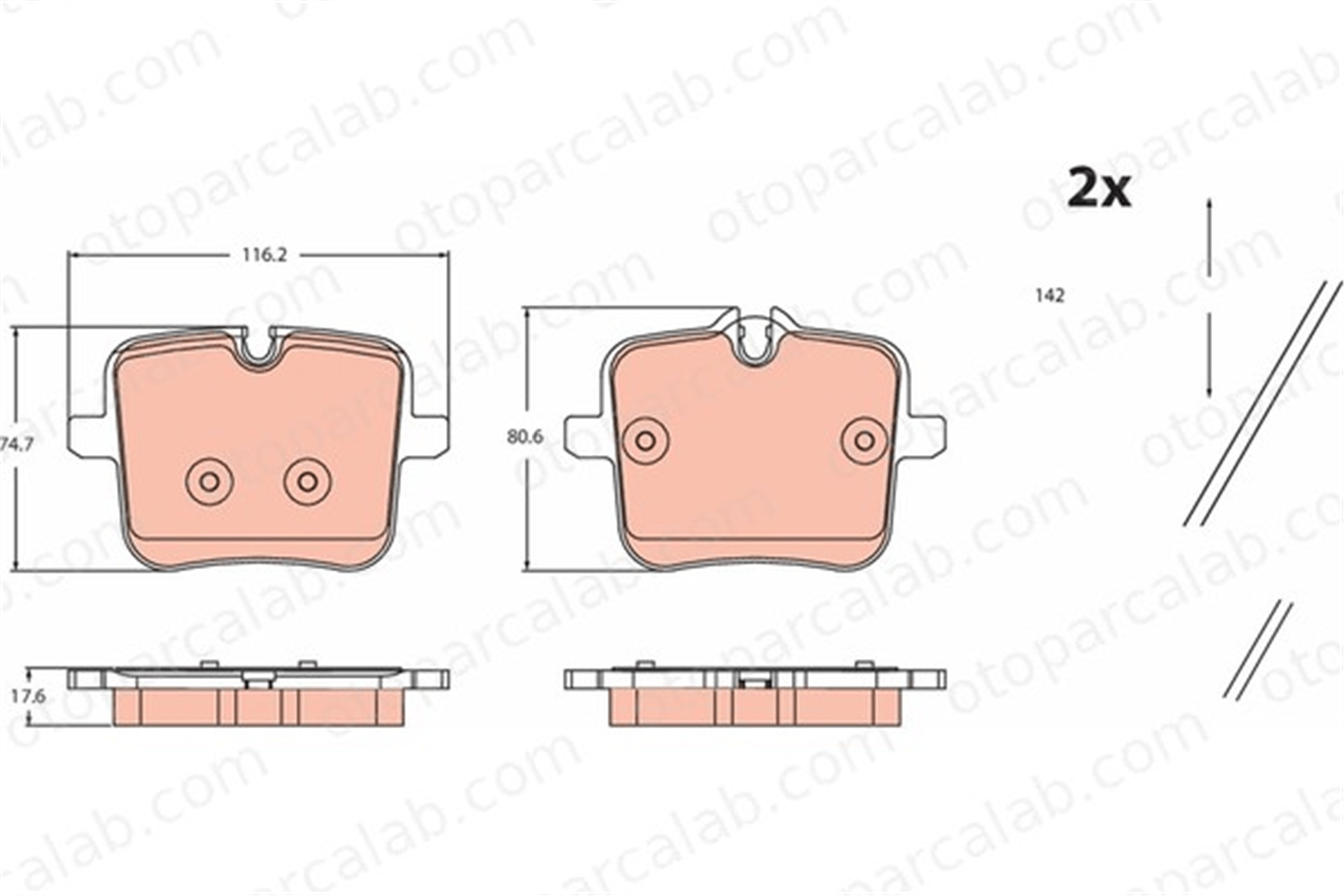 TRW GDB2519 Fren Disk Balata Ön BMW X6 X5 GDB2519 34216885187
