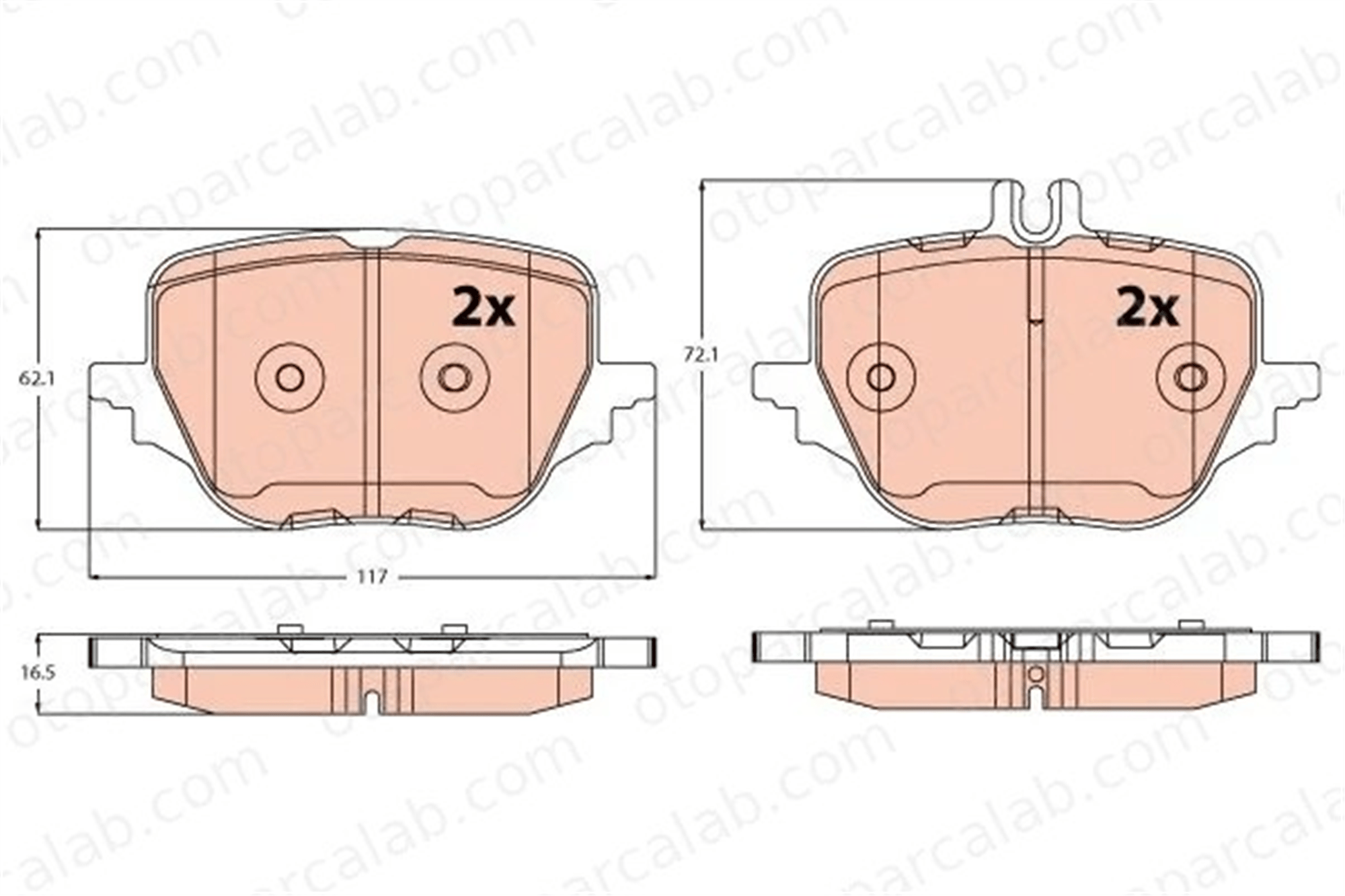 TRW GDB2595 Fren Disk Balata Ön MERCEDES-BENZ S-SERISI GDB2595 4204103
