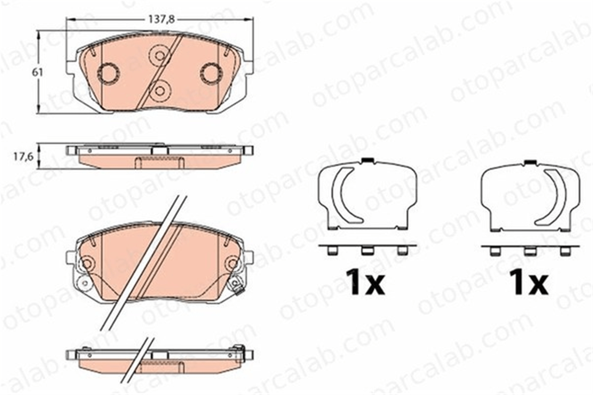 TRW GDB3642 Fren Disk Balata Ön KIA SPORTAGE IV HYUNDAI i40 I GDB3642 581013ZA76