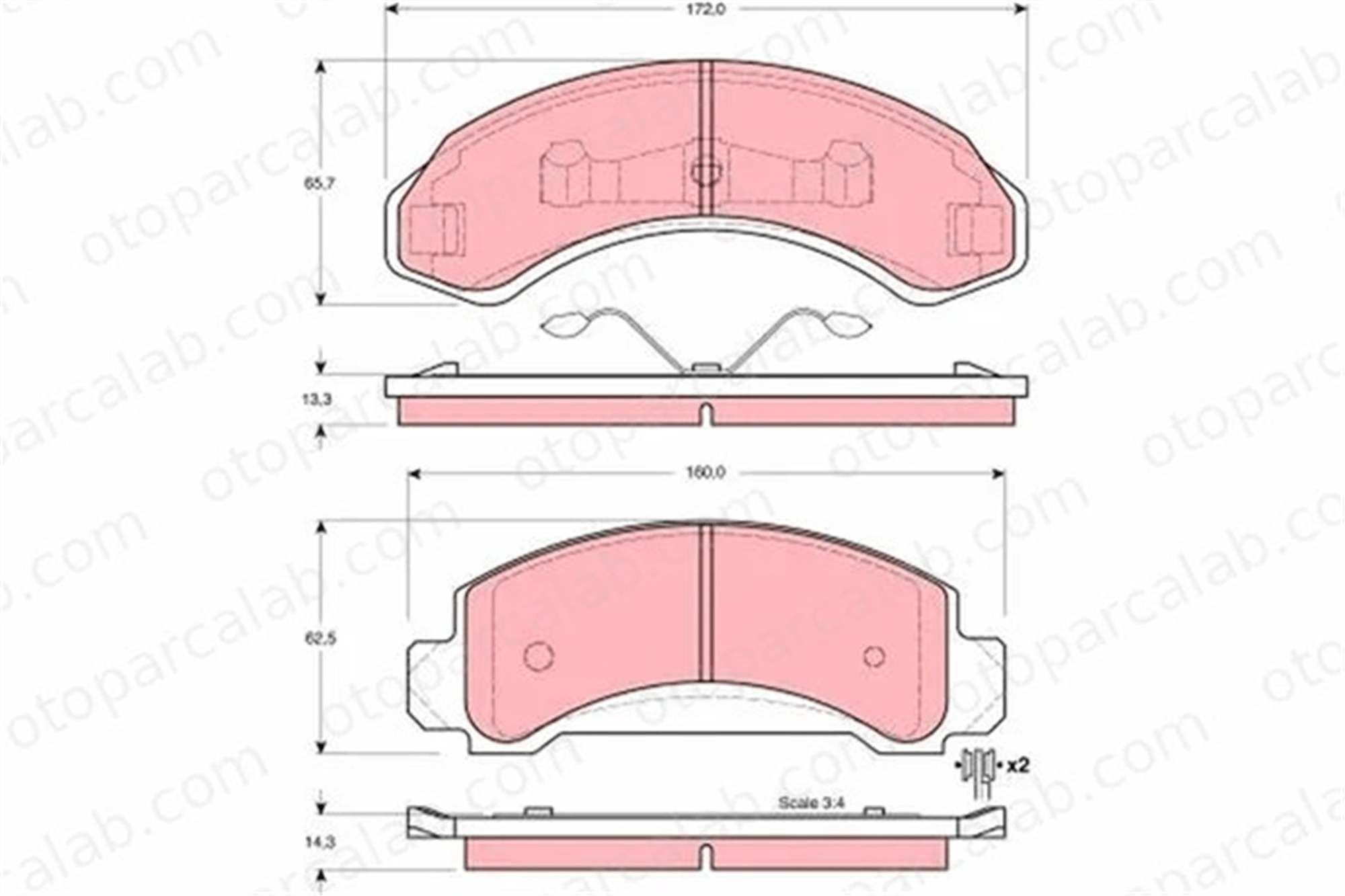 TRW GDB4004 Fren Disk Balata Ön FORD USA RANGER EXPLORER GDB4004 3352413