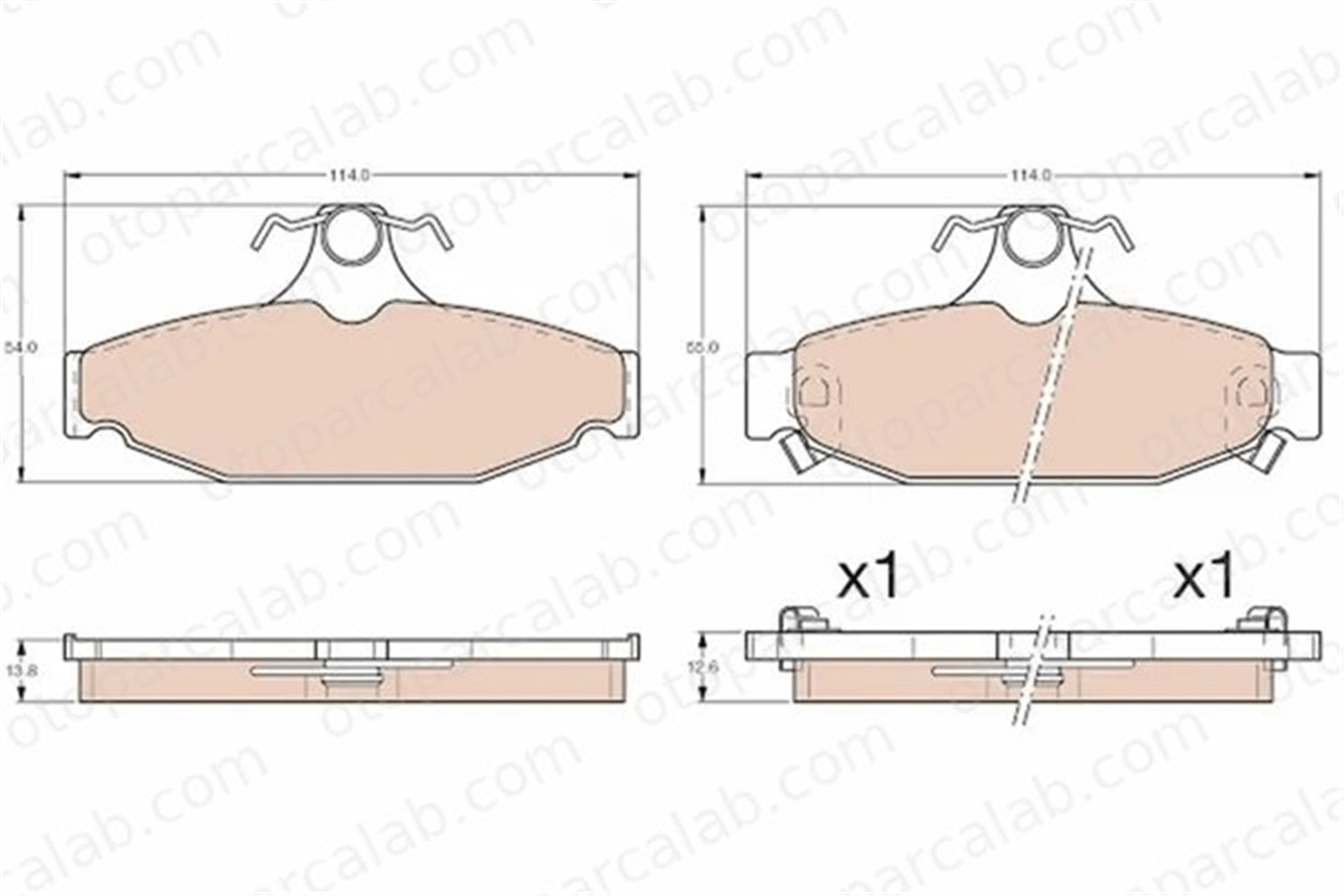 TRW GDB4089 Fren Disk Balata Ön CHEVROLET CAMARO CAMARO Cabrio GDB4089 10112657